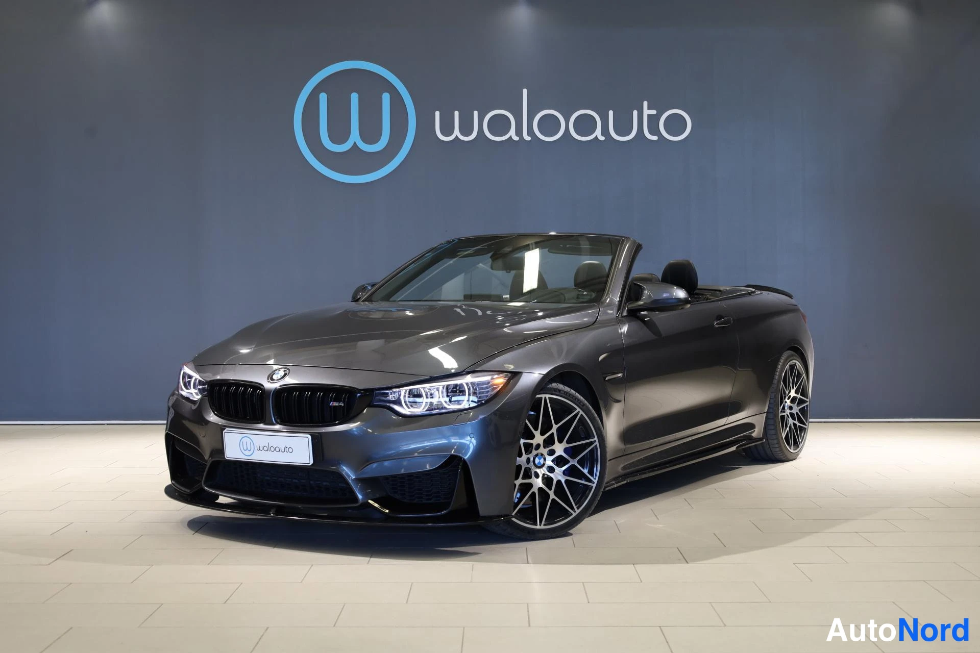 Harmaa BMW M4 2015, etuviisto, keula vasemmalle, kuva 2