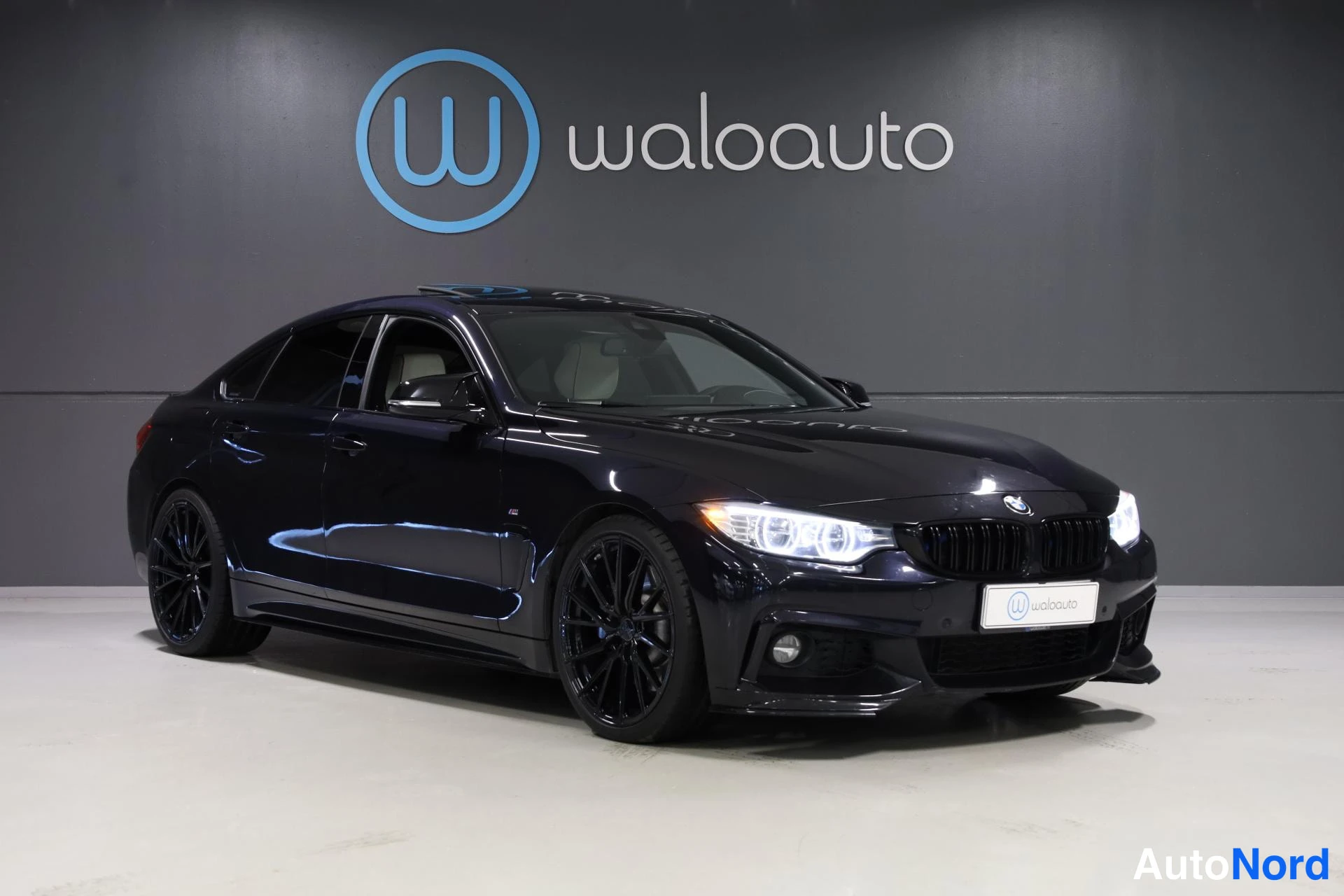 Musta BMW 440i xDrive 2016, etuviisto, keula oikealle, kuva 3
