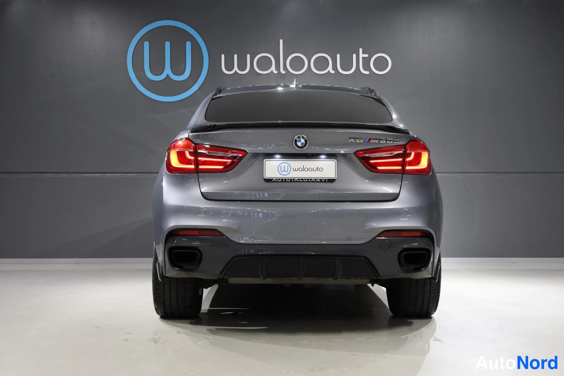 Harmaa BMW X6 2015, takaa, kuva 9