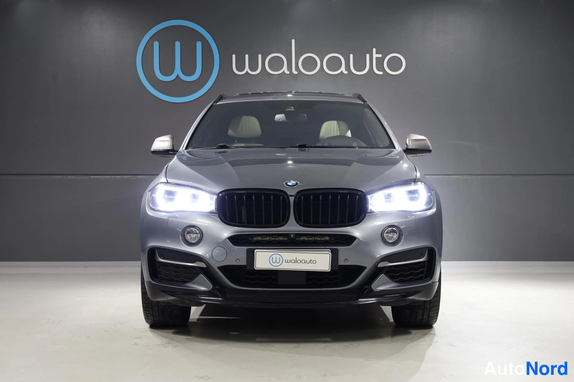 Harmaa BMW X6 2015, edestä, kuva 4
