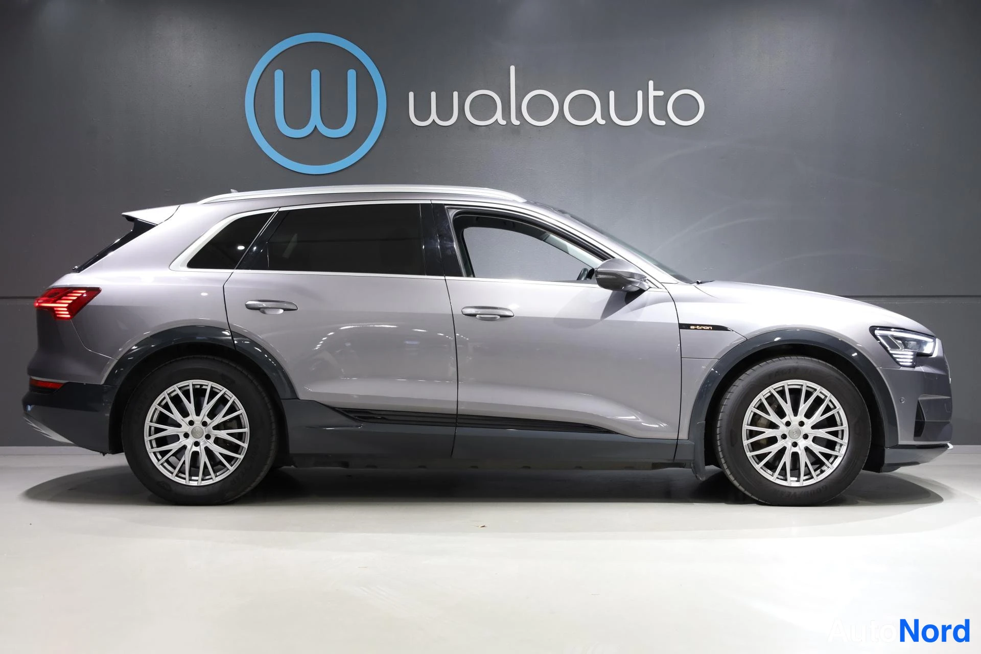 Harmaa Audi e-tron 2021, sivulta, kuva 5