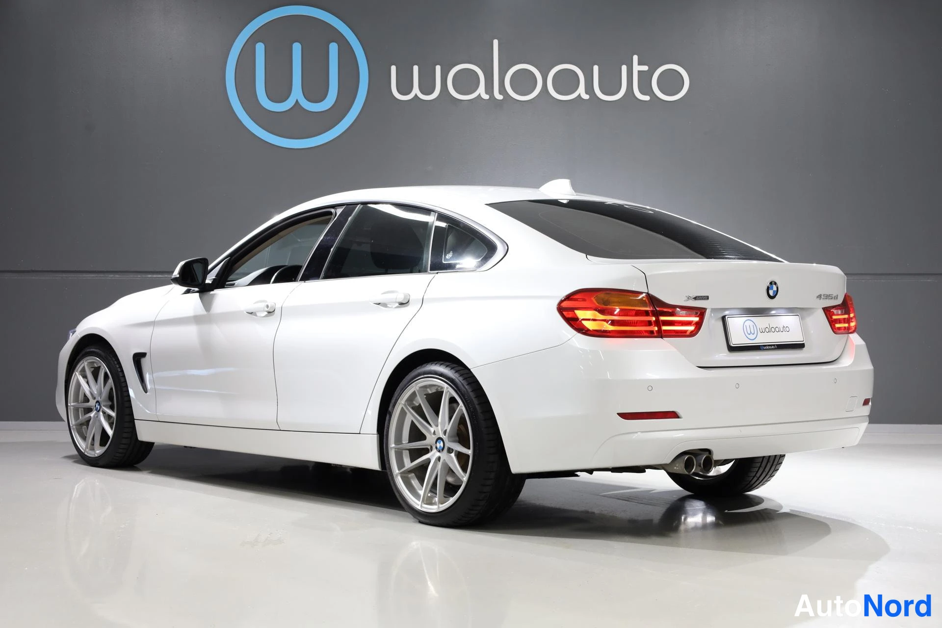Valkoinen BMW 435d xDrive 2016, takaviisto, kuva 6