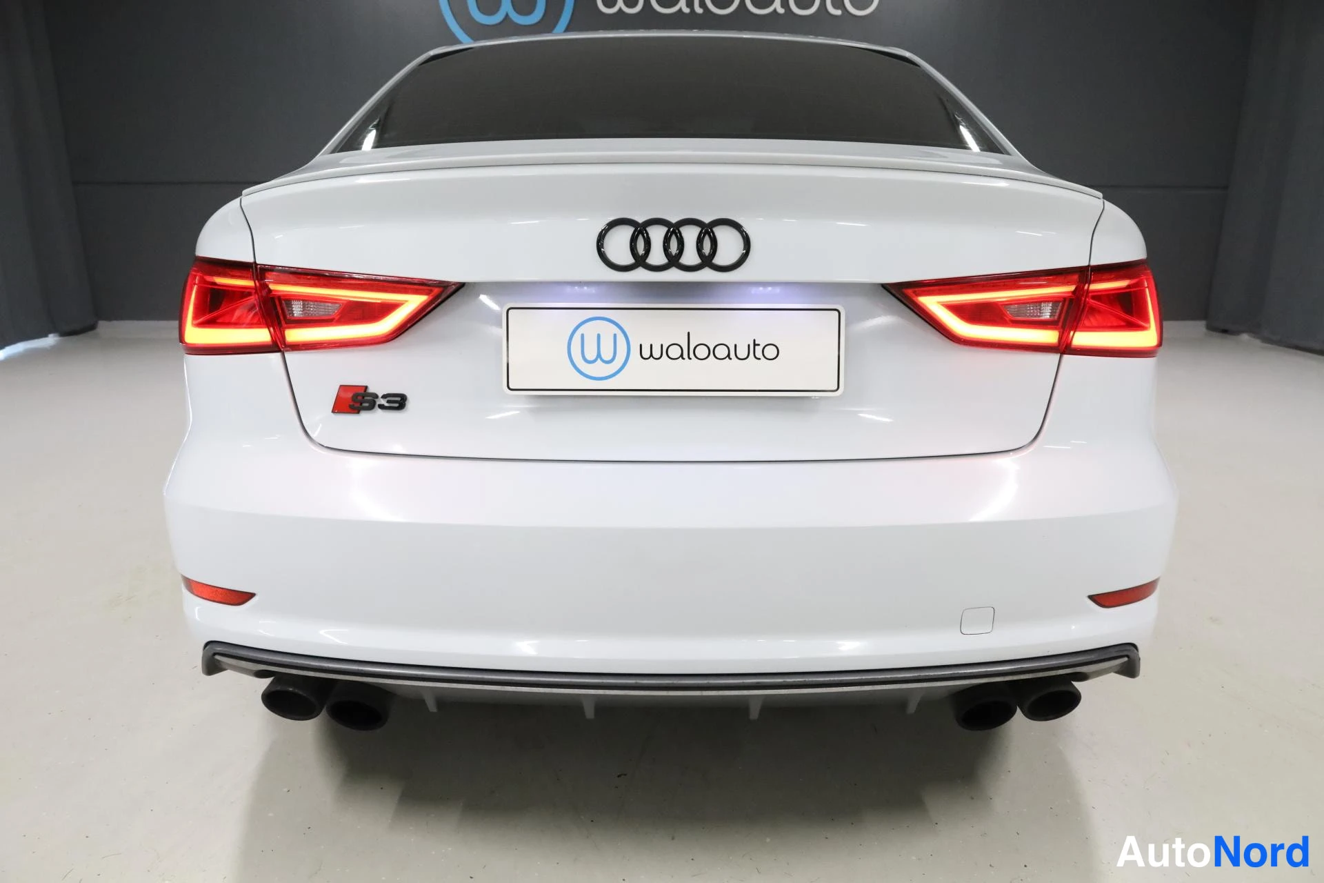 Valkoinen Audi S3 2014, takaa, kuva 10