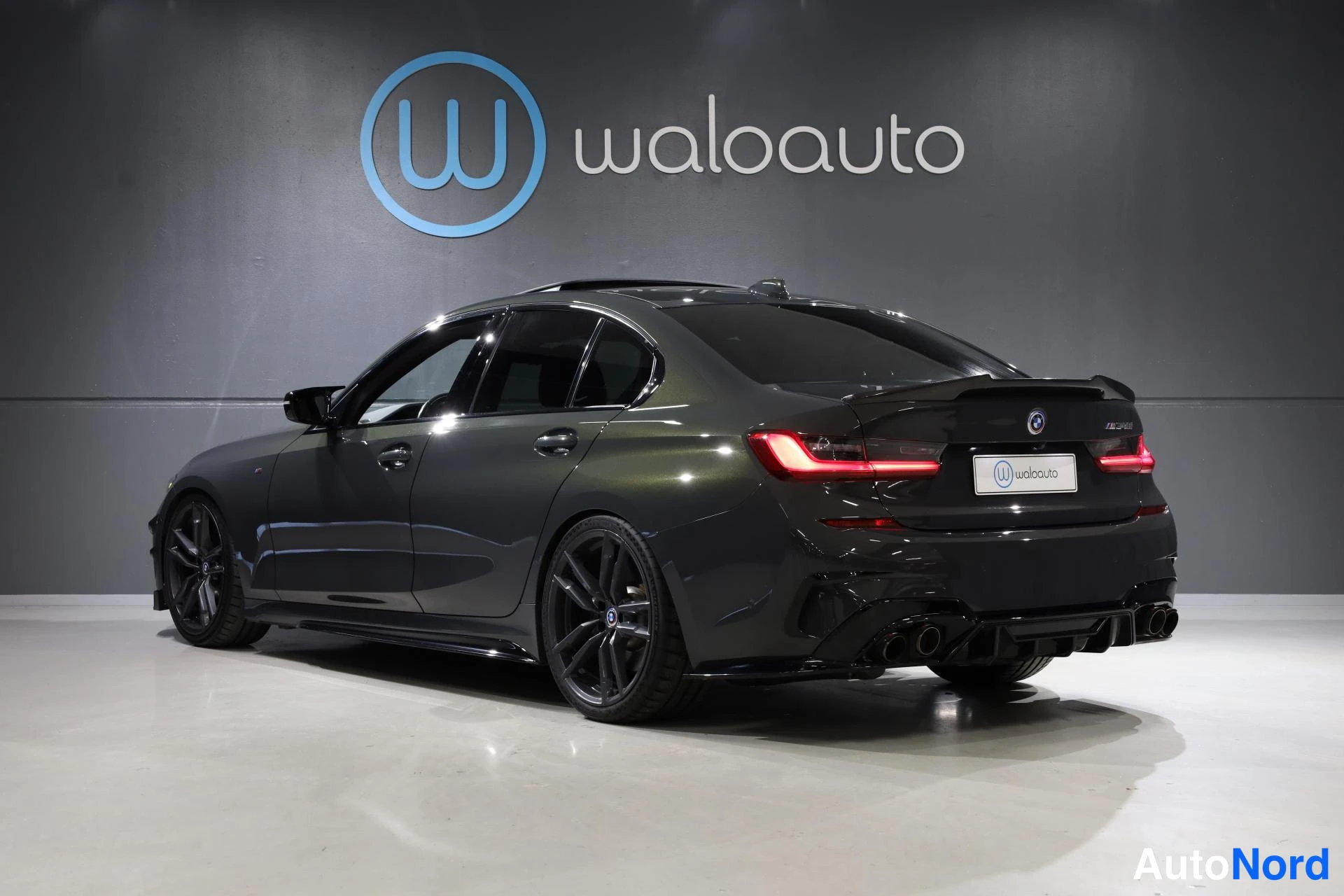 Harmaa BMW M340i xDrive 2020, takaviisto, kuva 7