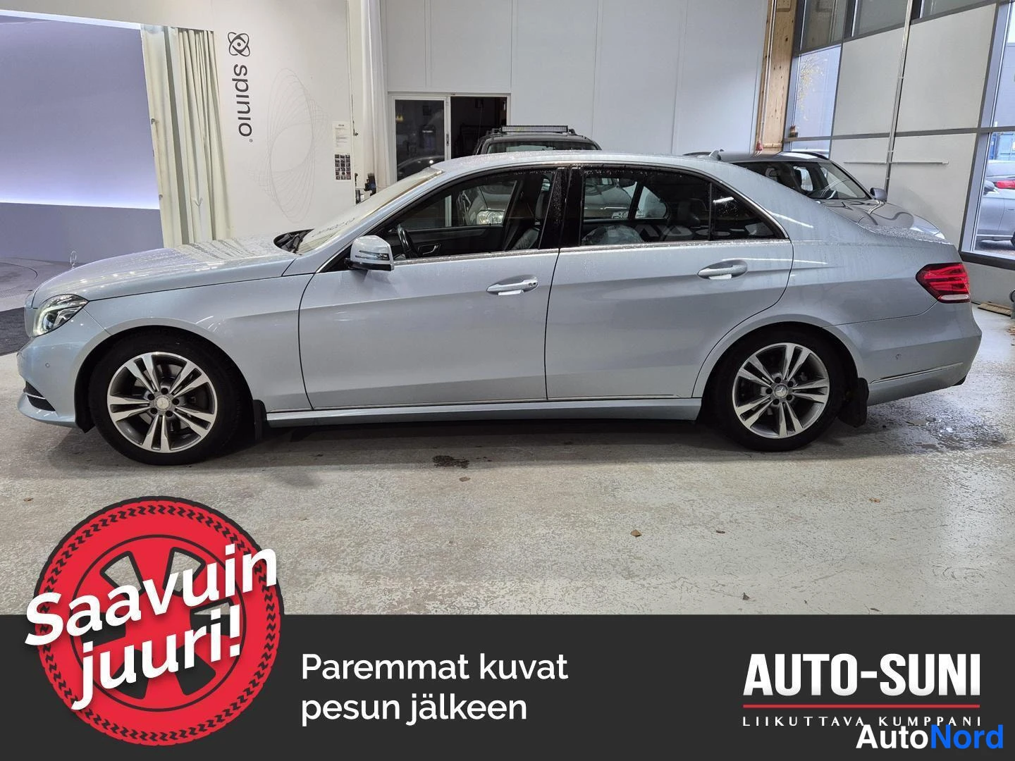 Hopea Mercedes-Benz E 2015, etuviisto, keula vasemmalle, kuva 2
