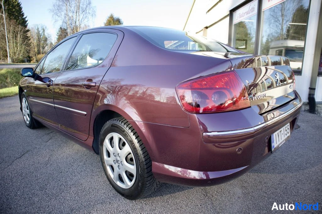 Punainen Peugeot 407 2009, takaviisto, kuva 6