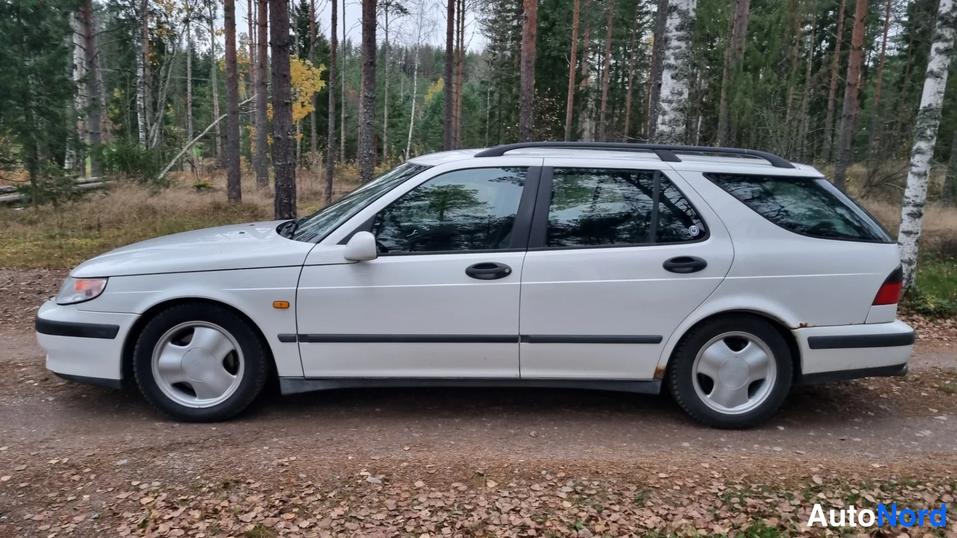 Valkoinen Saab 9-5 2001, sivulta, kuva 4
