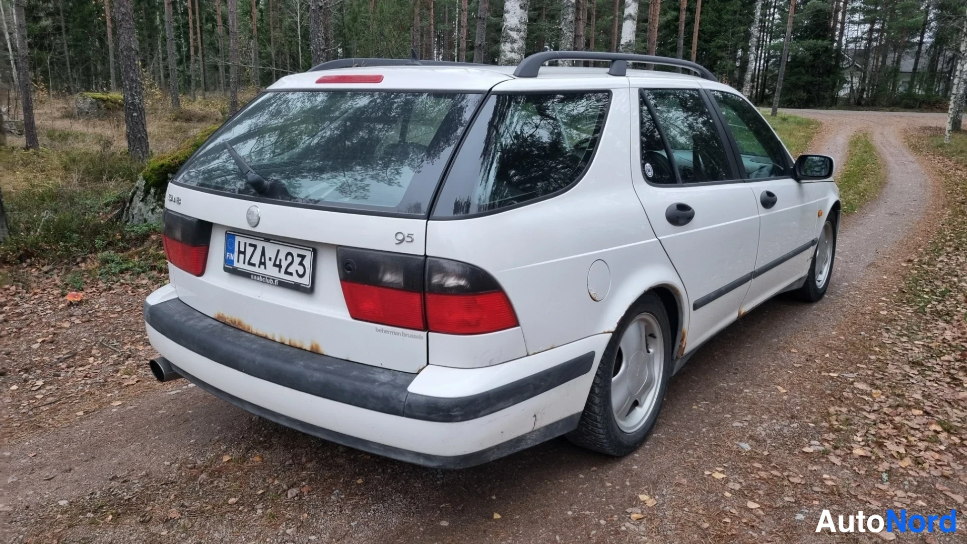 Valkoinen Saab 9-5 2001, takaviisto, kuva 7