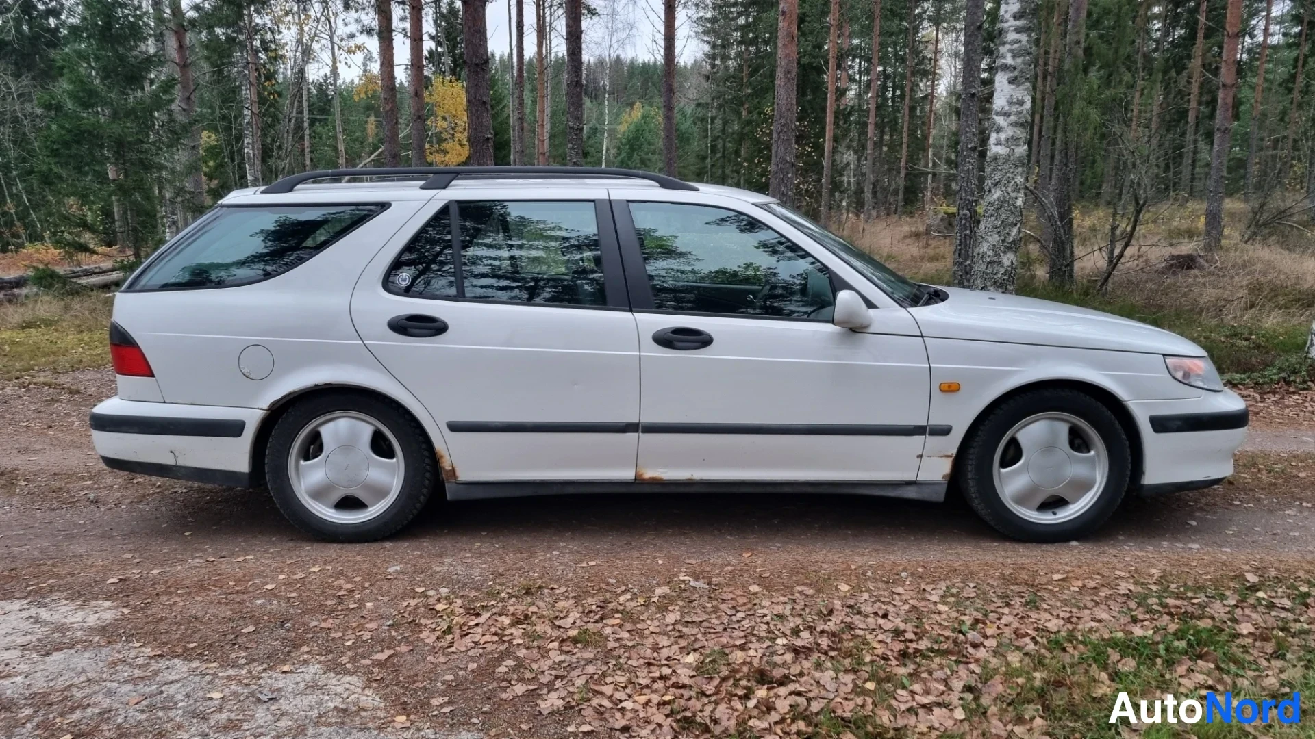 Valkoinen Saab 9-5 2001, sivulta, kuva 5