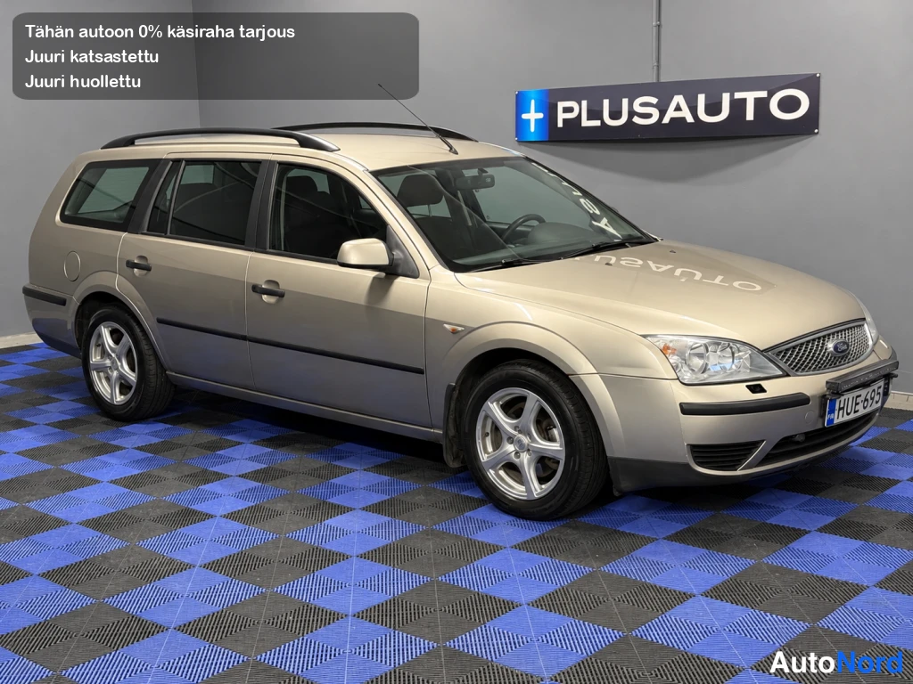 Ruskea Ford Mondeo 2004, etuviisto, keula oikealle, kuva 2