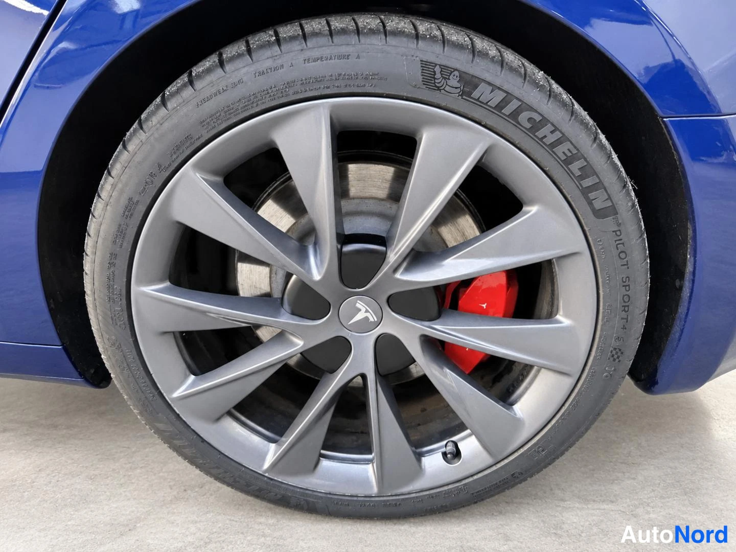 Sininen Tesla Model S 2021, yksityiskohta, kuva 6