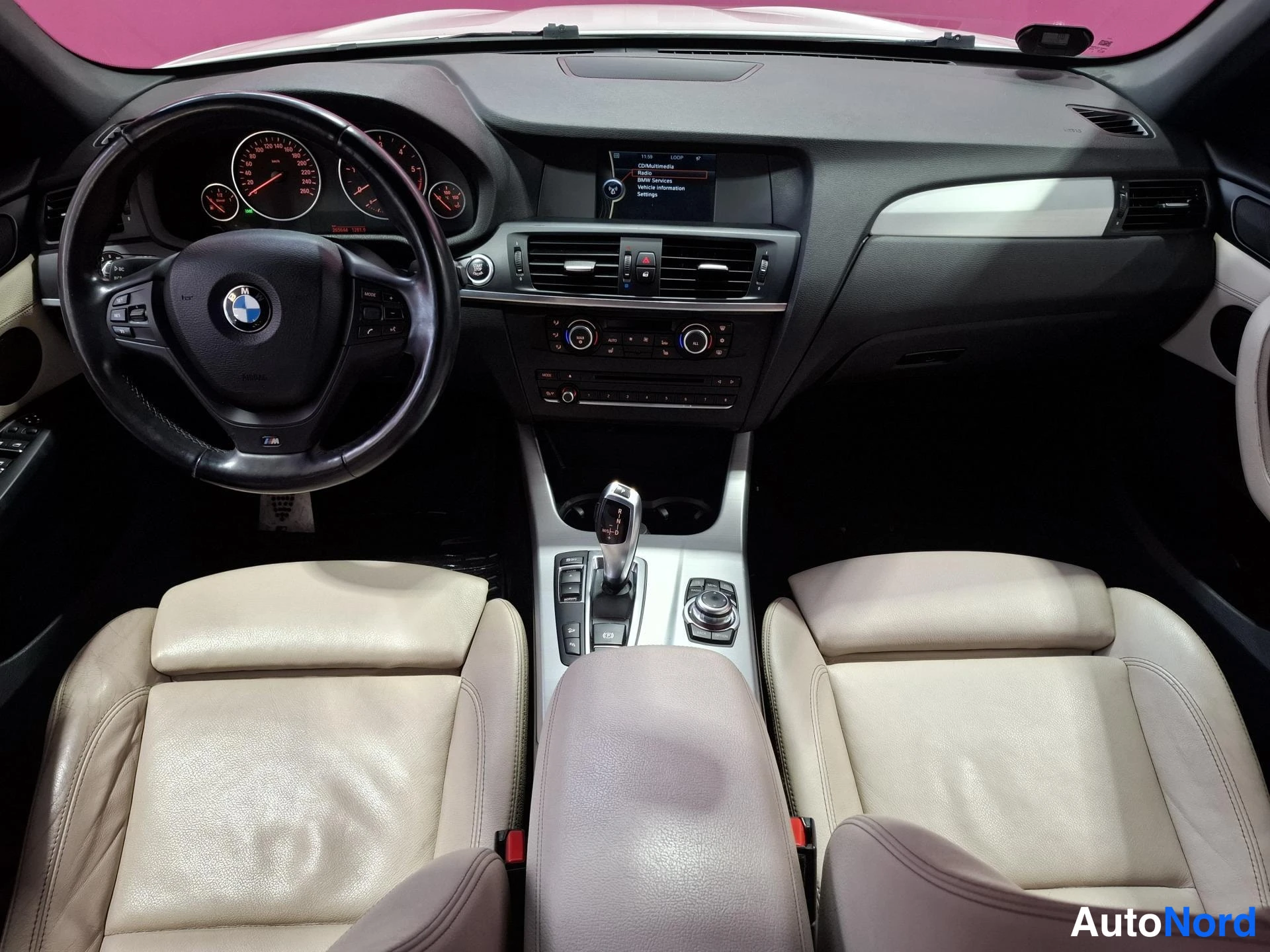 White BMW X3 xDrive30d 2012, cockpit, photo 7