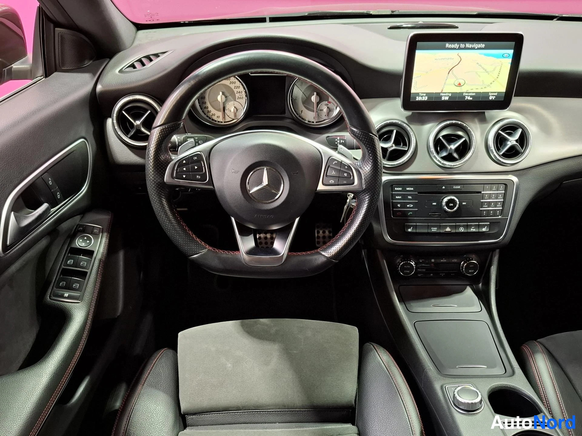 Brown Mercedes-Benz CLA 220 CDI 2016, cockpit, photo 10