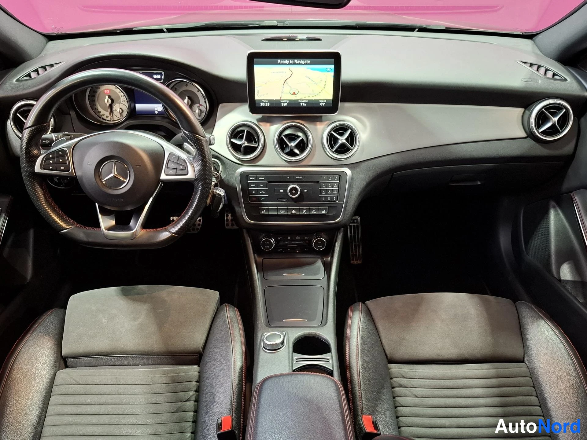 Brown Mercedes-Benz CLA 220 CDI 2016, cockpit, photo 9