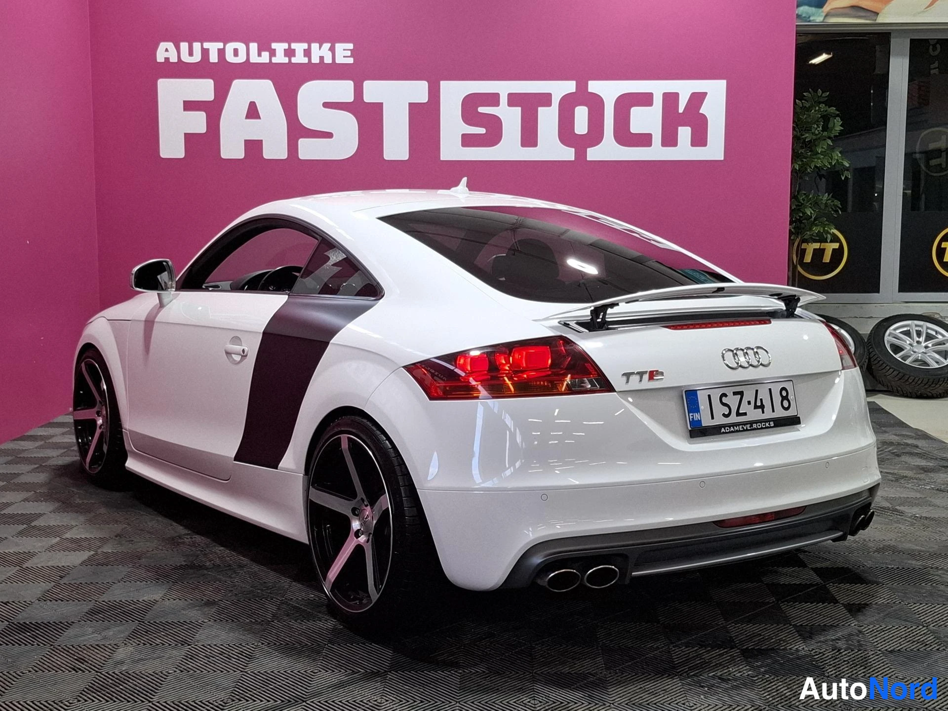 White Audi TTS 2011, rear three-quarter, photo 5