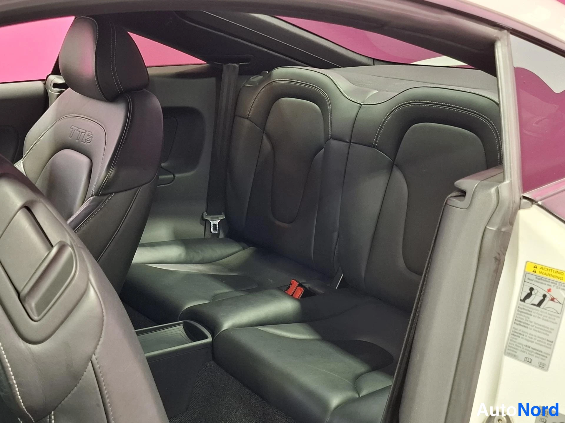 White Audi TTS 2011, rear seats, photo 12