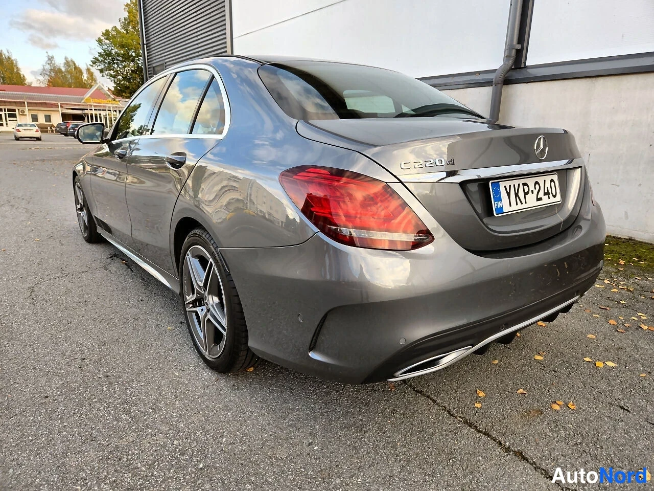 Harmaa Mercedes-Benz C 220 d 2019, takaviisto, kuva 6