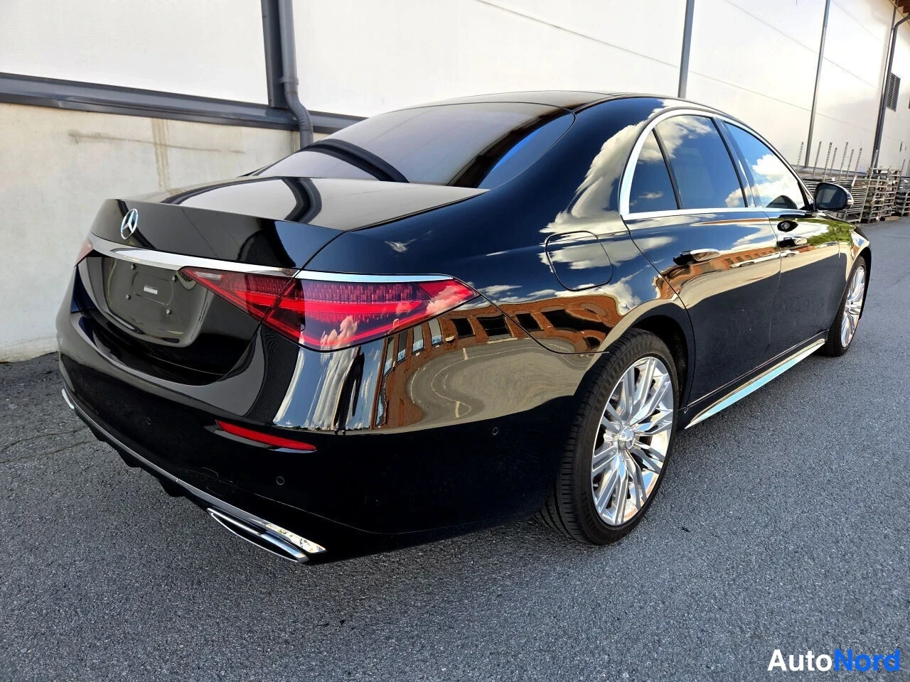 Musta Mercedes-Benz S 350 d 4MATIC 2021, takaviisto, kuva 6