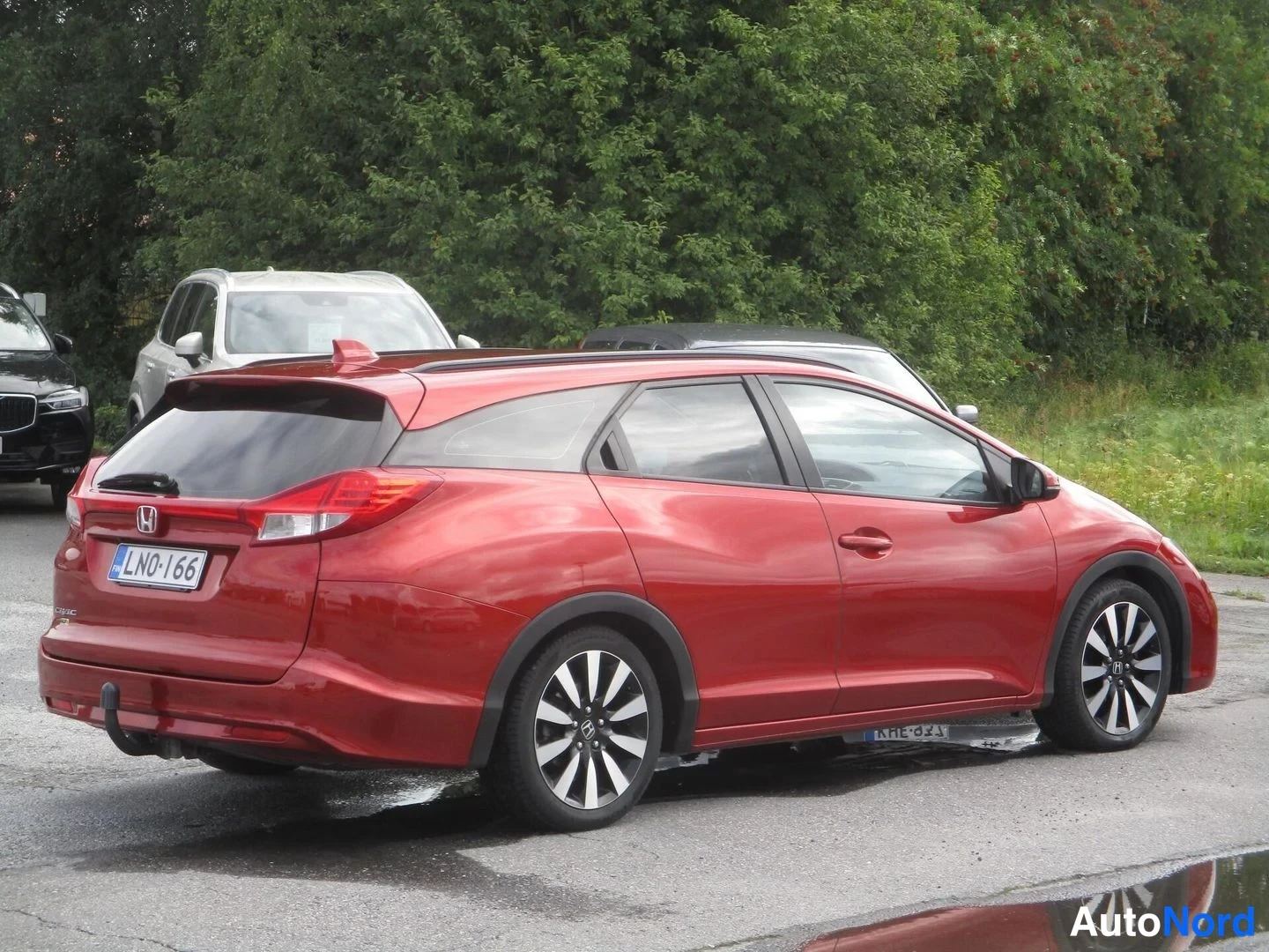 Punainen Honda Civic Tourer 2016, takaviisto, kuva 7