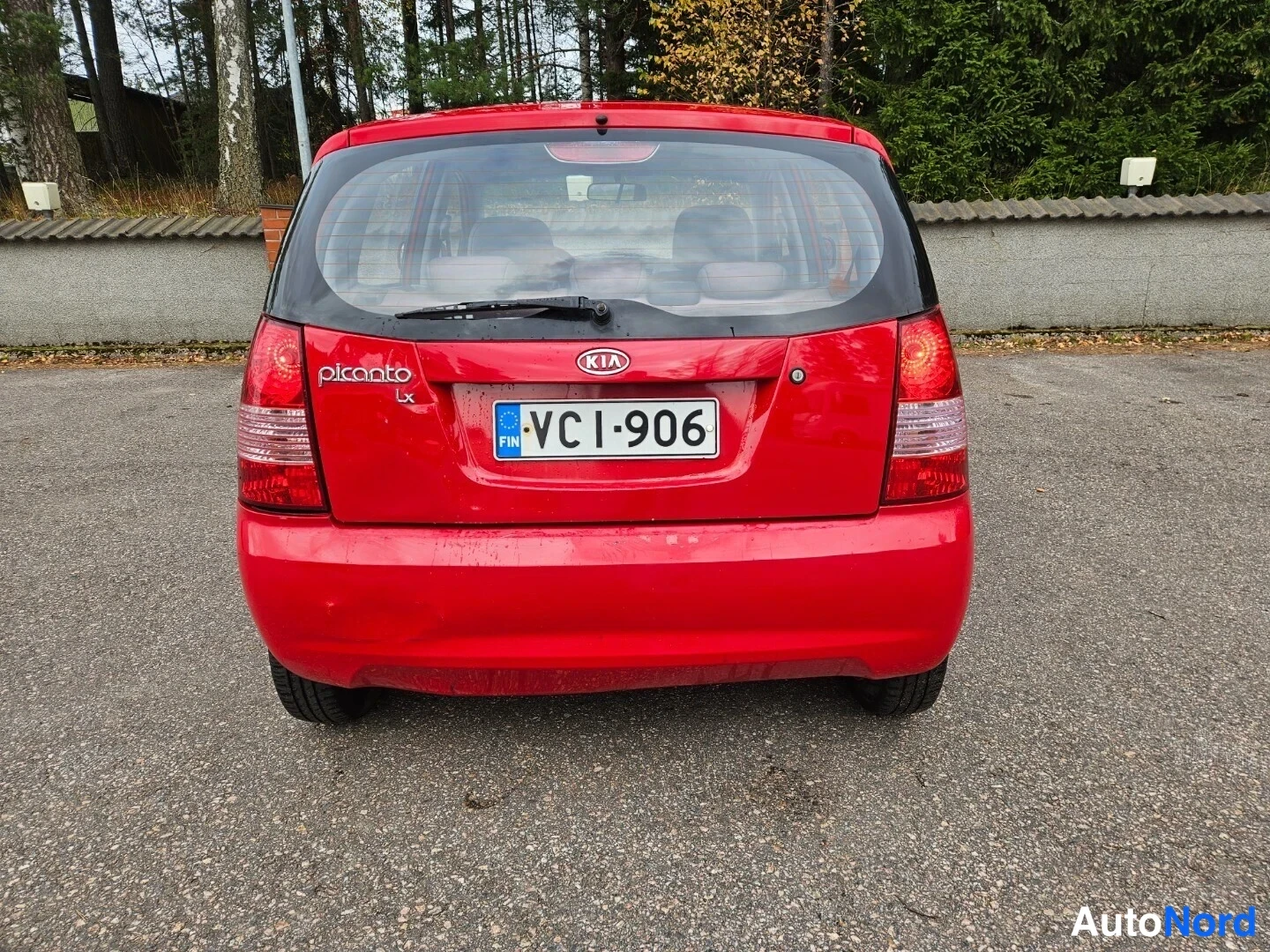 Röd Kia Picanto 2005, bakifrån, bild 8