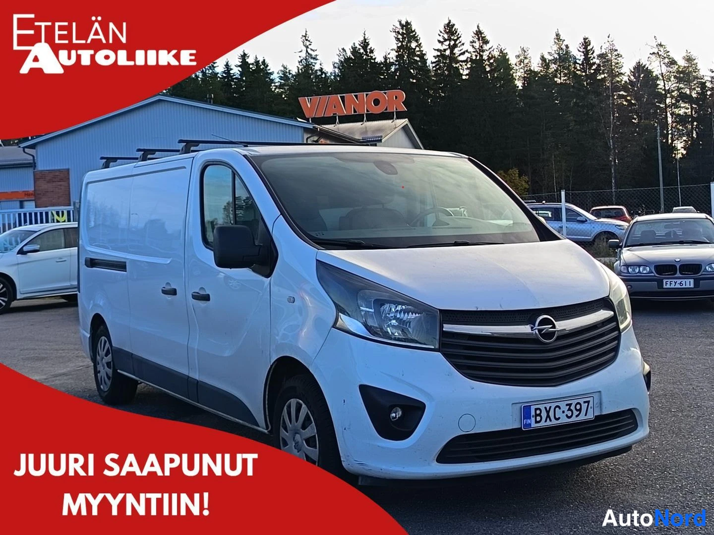 Valkoinen Opel Vivaro 2019, etuviisto, keula oikealle, kuva 2