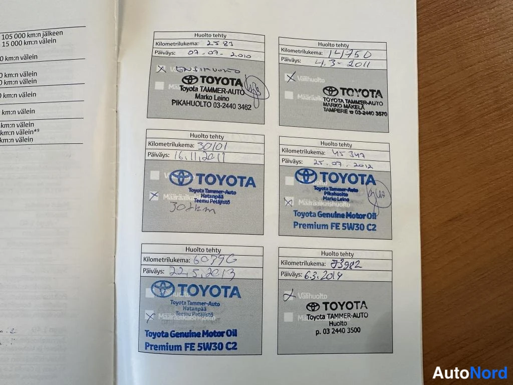 Harmaa Toyota Avensis 2010, asiakirja, kuva 11