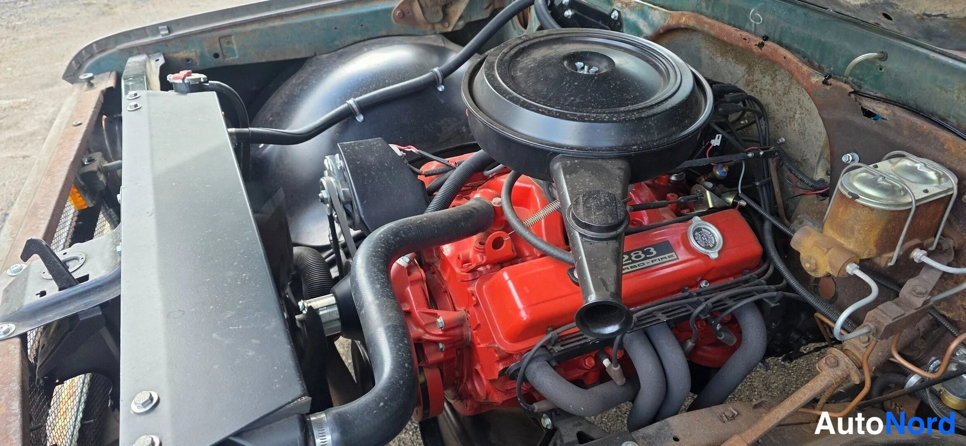 Ruskea Chevrolet C20 V8 1967, moottoritila, kuva 19