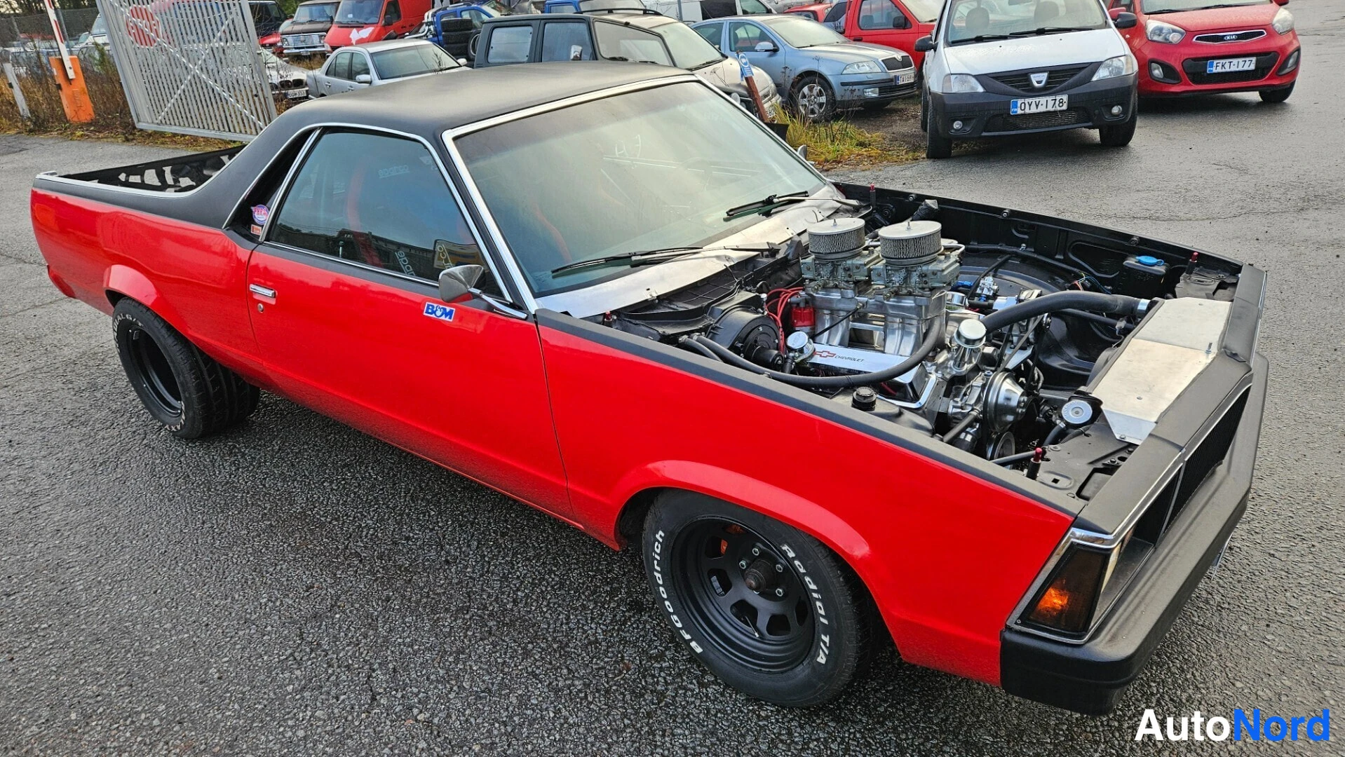 Punainen Chevrolet El Camino 1978, etuviisto, keula oikealle, kuva 7