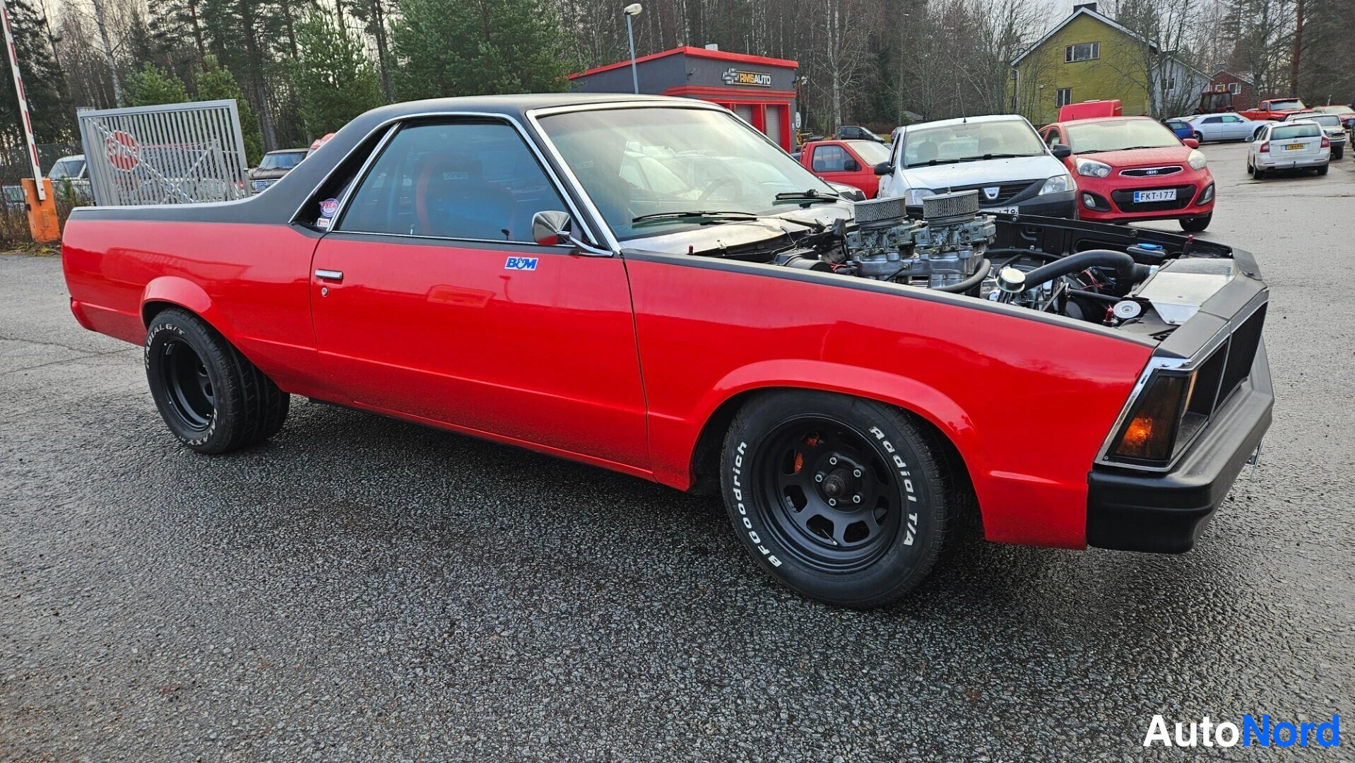Punainen Chevrolet El Camino 1978, etuviisto, keula oikealle, kuva 5