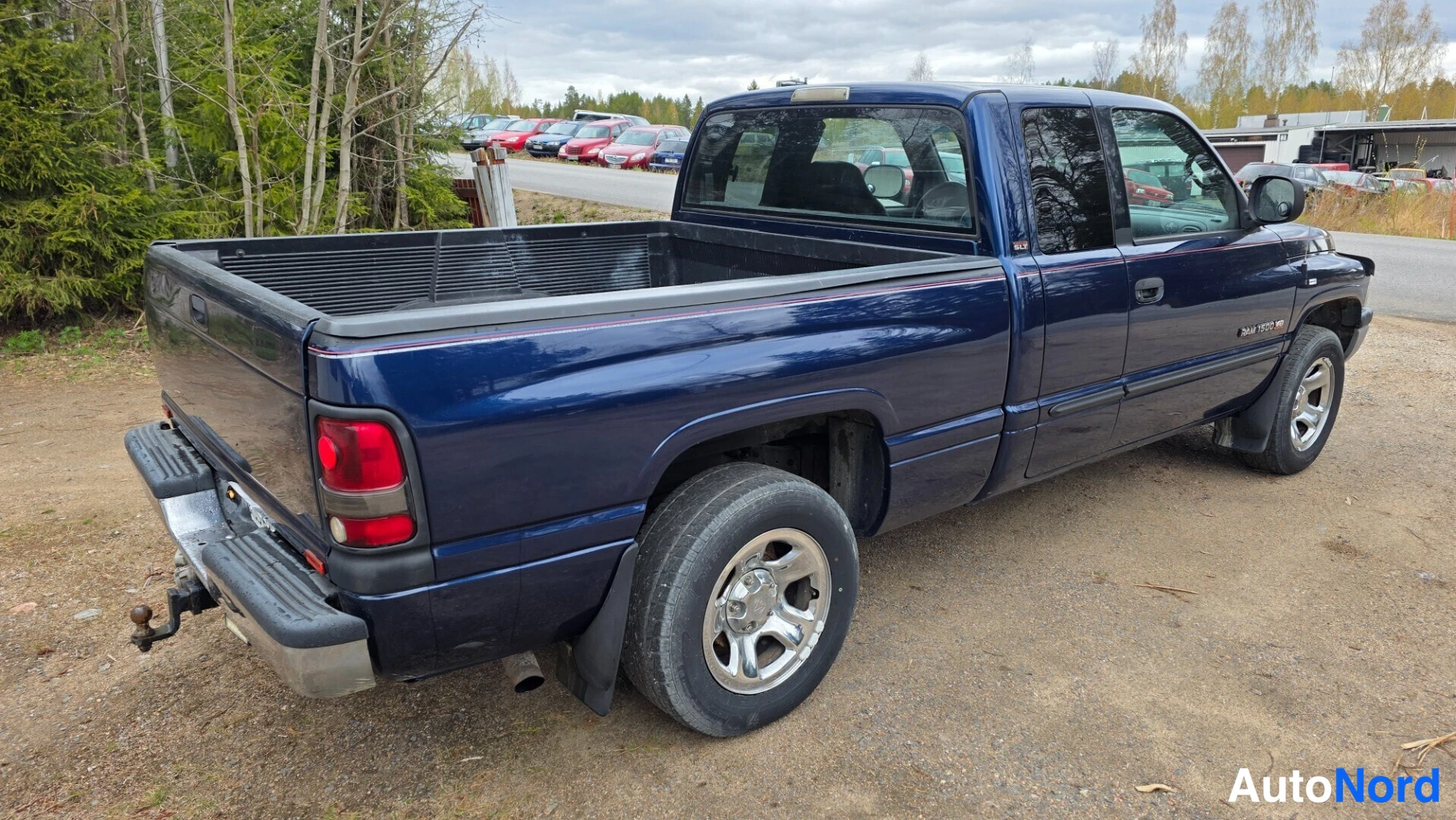 Sininen Dodge Ram 1500 2001, takaviisto, kuva 6
