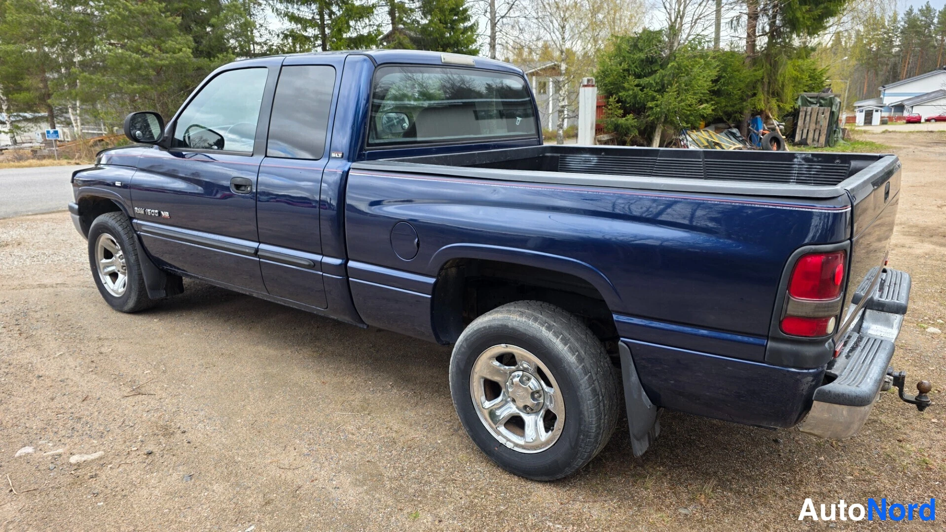 Sininen Dodge Ram 1500 2001, takaviisto, kuva 7