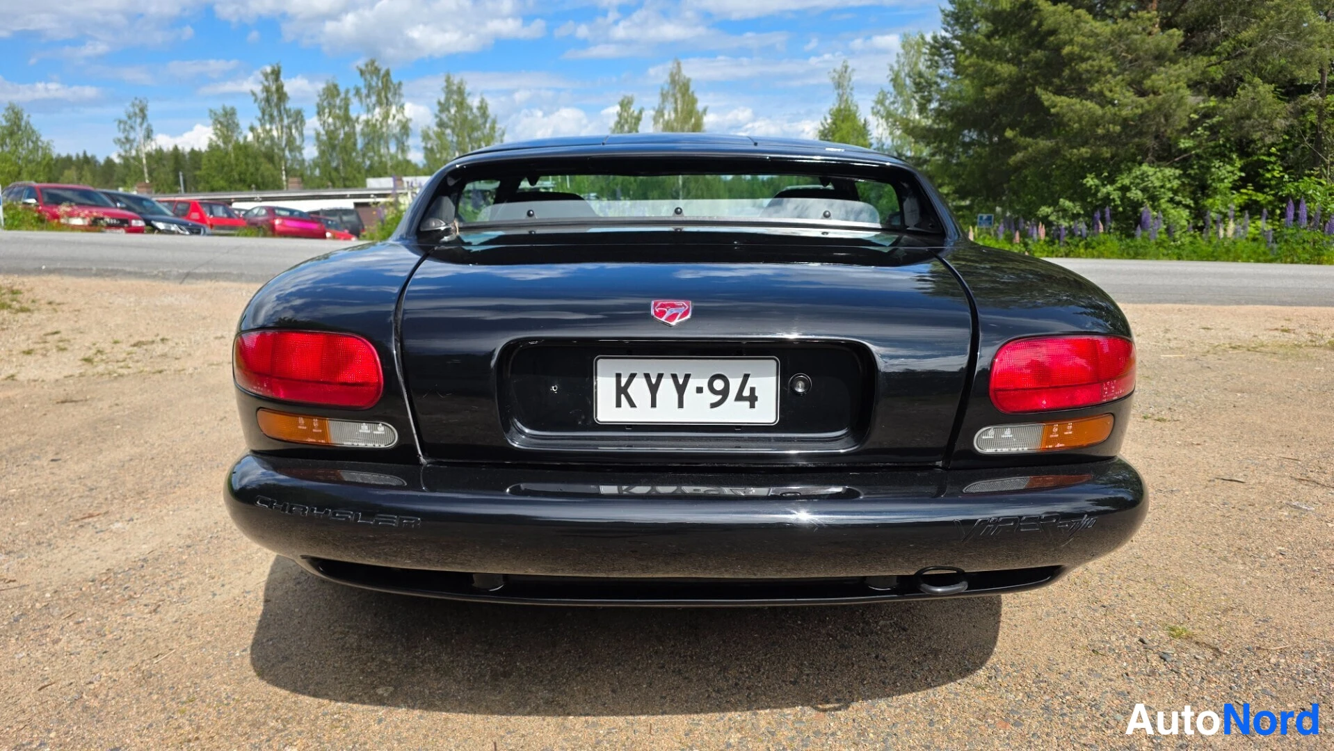 Musta Dodge Viper 1994, takaa, kuva 13