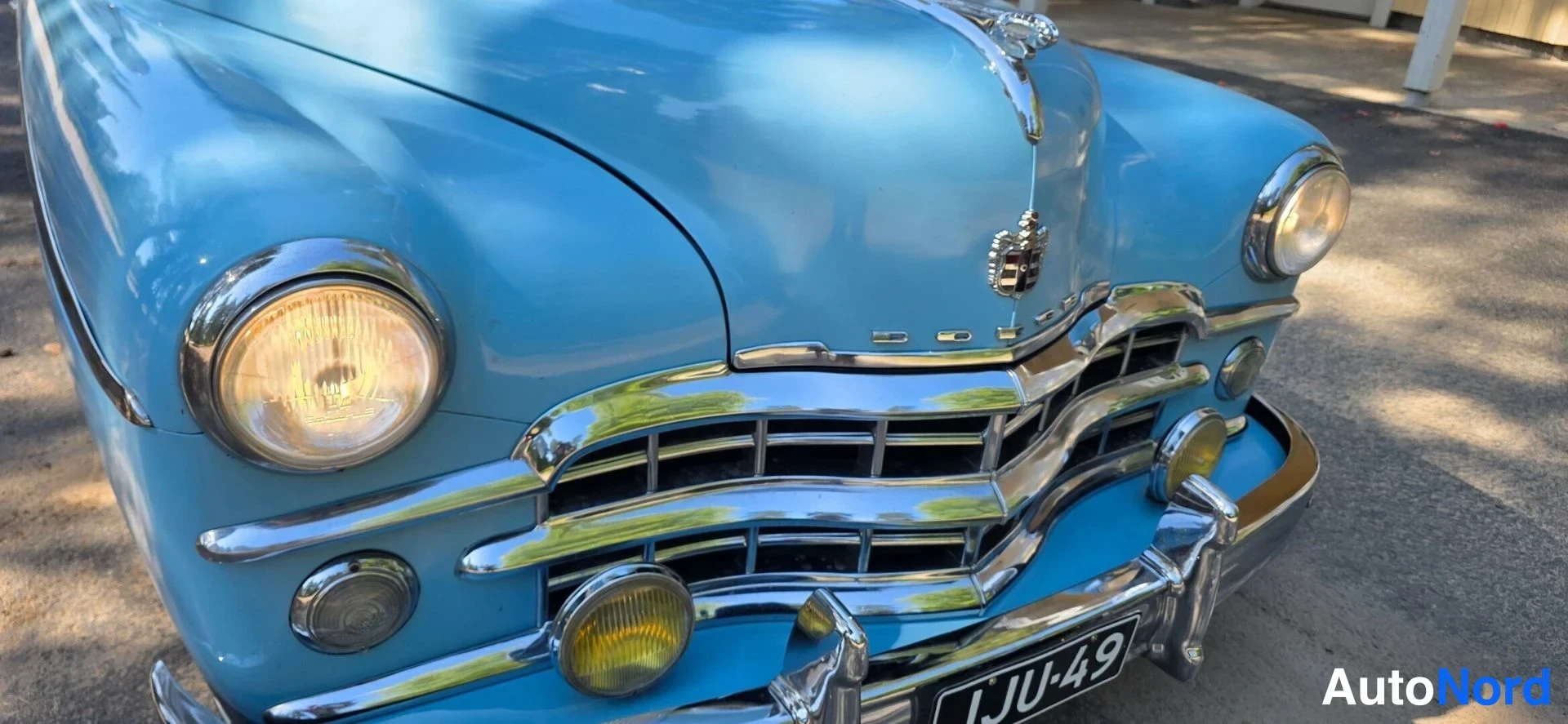 Turkoosi Dodge Wayfahrer Museorekister 1949, yksityiskohta, kuva 20