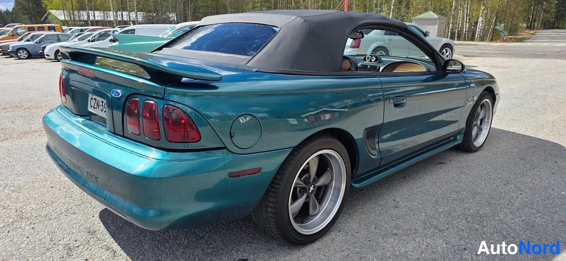 Vihreä Ford Mustang 1997, takaviisto, kuva 13