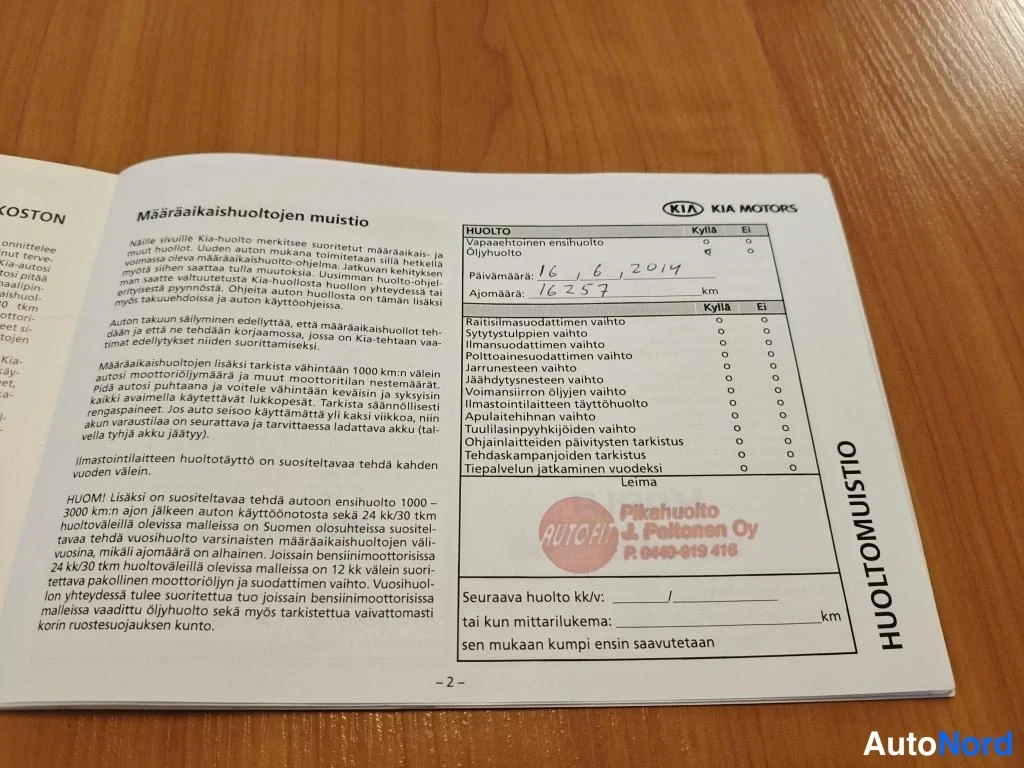 Sininen Kia Ceed 2013, asiakirja, kuva 9