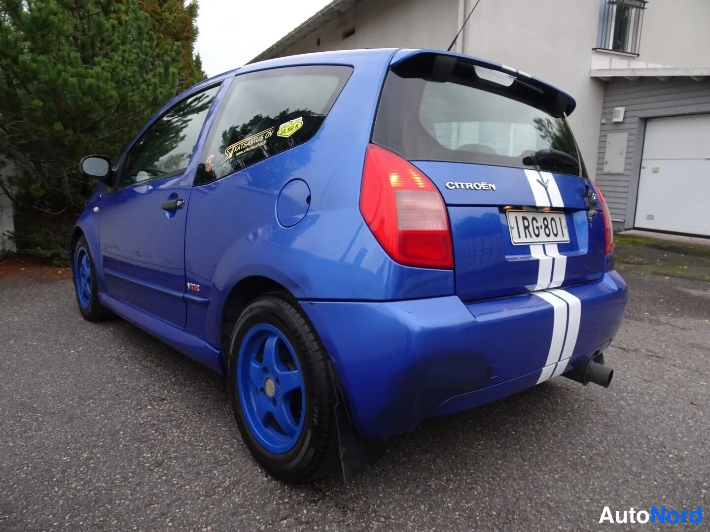 Blue Citroen C2 2004, rear three-quarter, photo 17