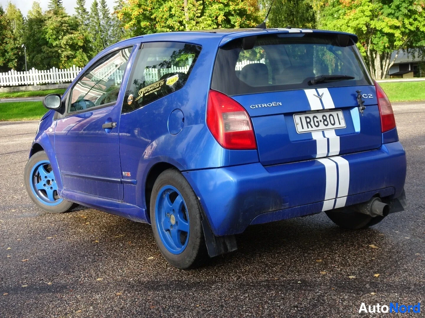 Blue Citroen C2 2004, rear three-quarter, photo 12