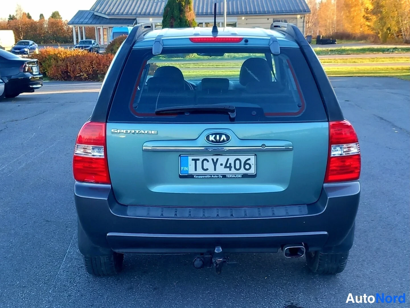 Vihreä Kia Sportage 2007, takaa, kuva 12
