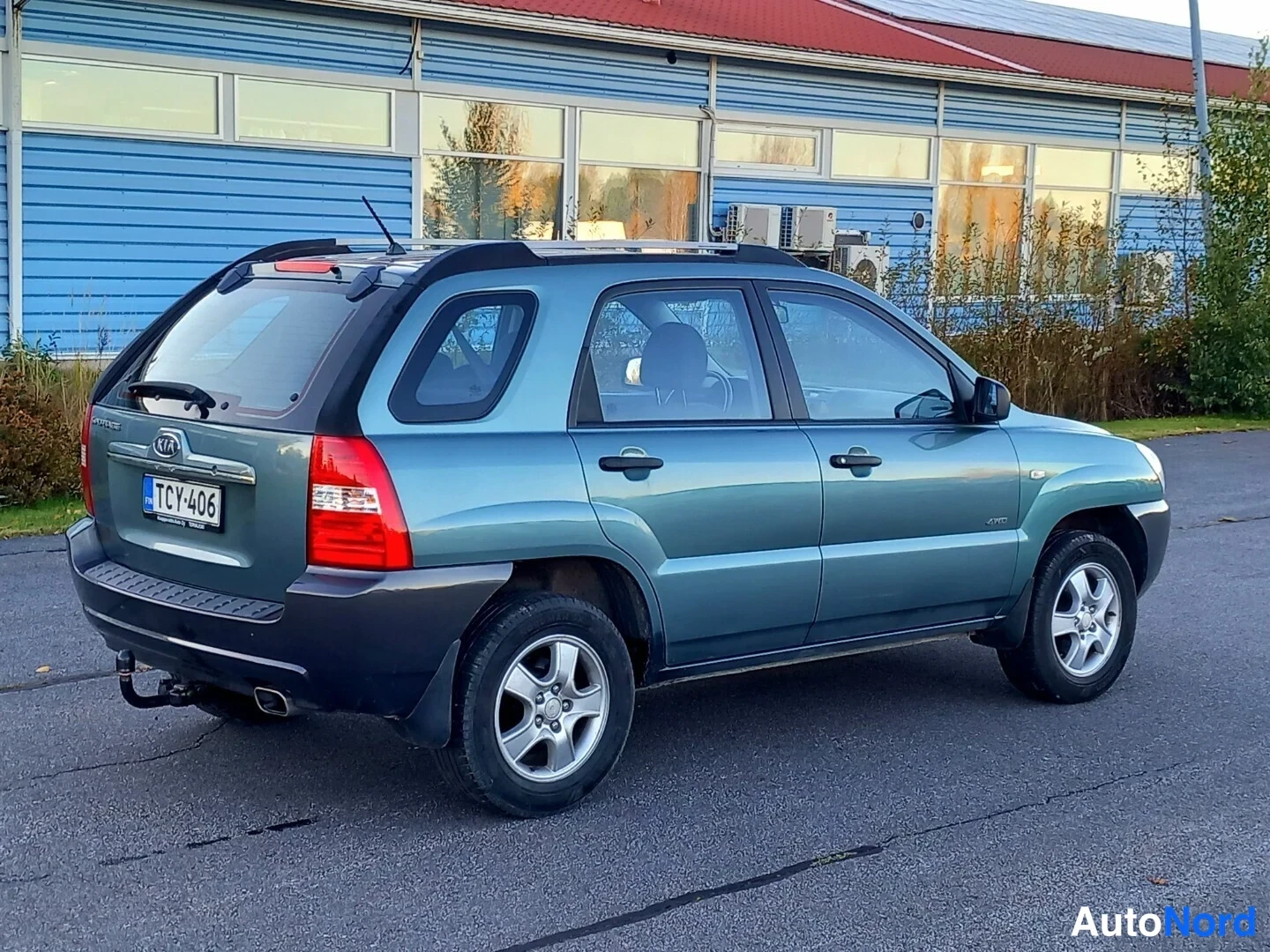 Vihreä Kia Sportage 2007, takaviisto, kuva 9