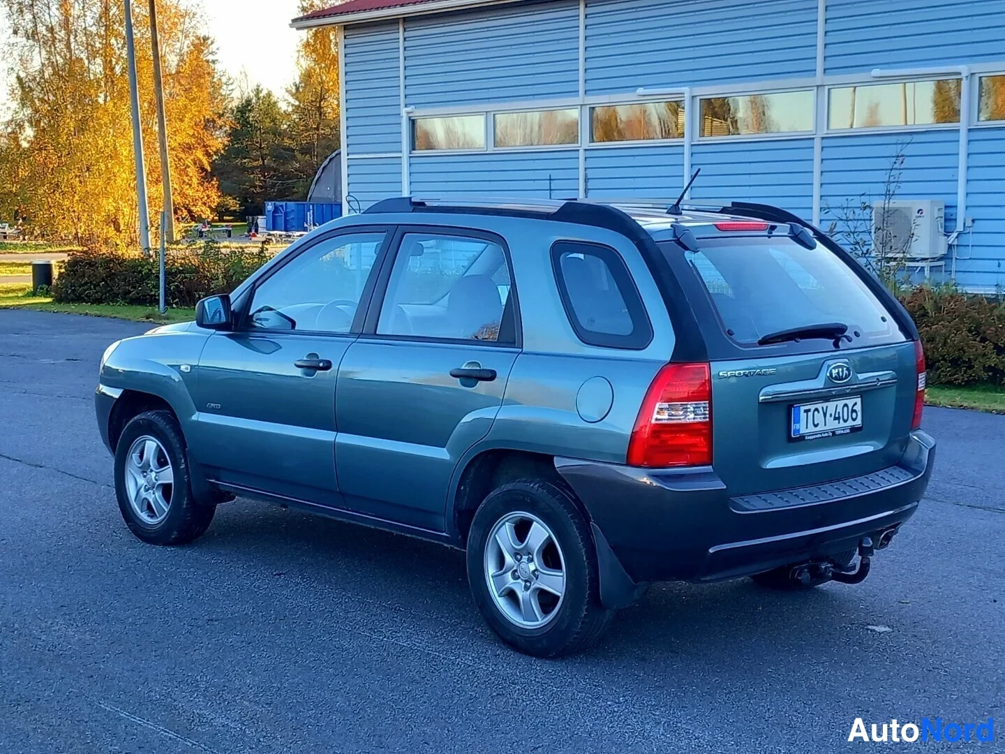 Vihreä Kia Sportage 2007, takaviisto, kuva 10