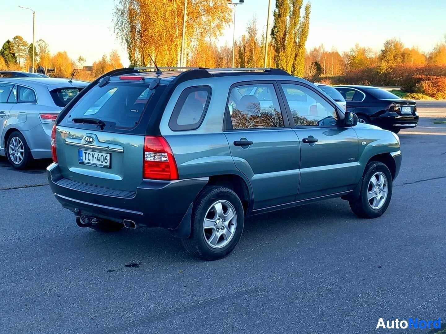 Vihreä Kia Sportage 2007, takaviisto, kuva 11