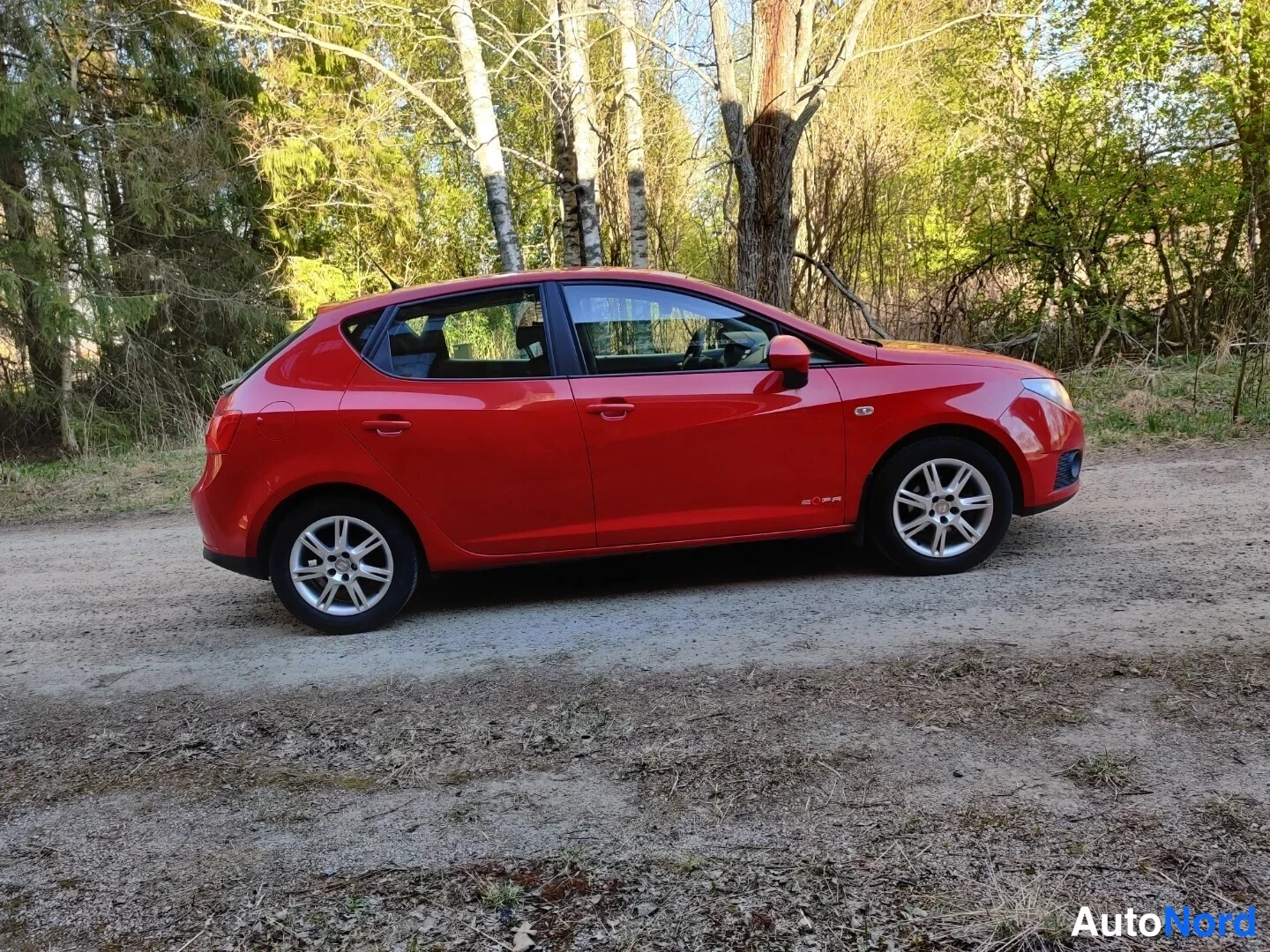 Punainen Seat Ibiza 2011, sivulta, kuva 10