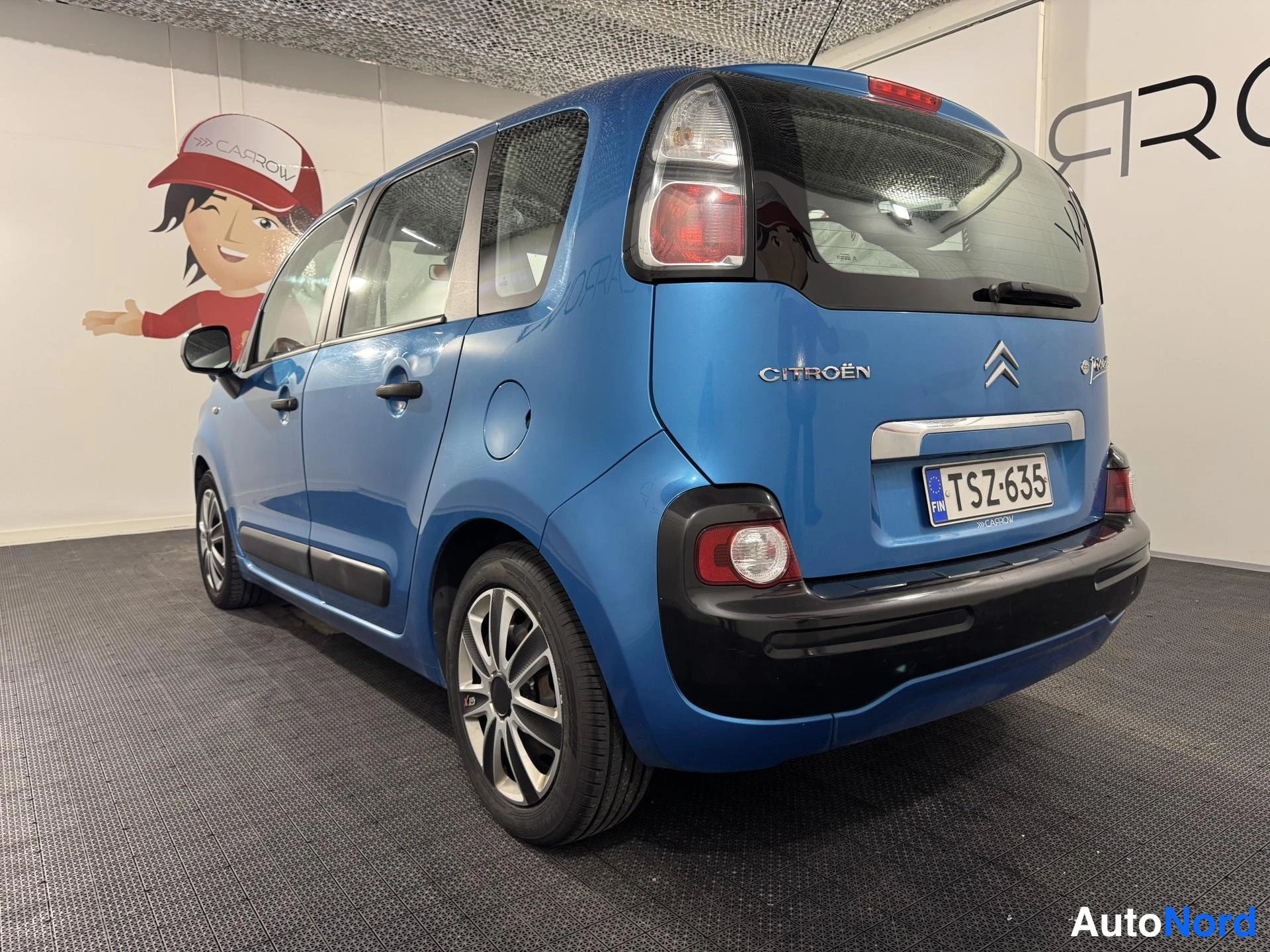 Sininen Citroen C3 Picasso 2010, takaviisto, kuva 7