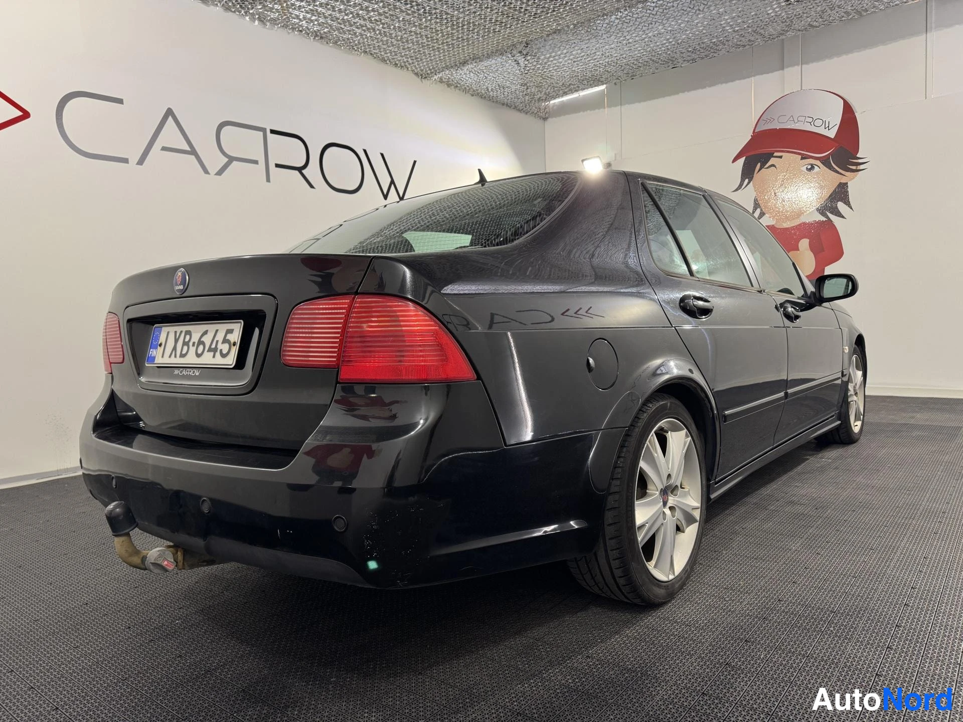 Musta Saab 9-5 2008, takaviisto, kuva 6