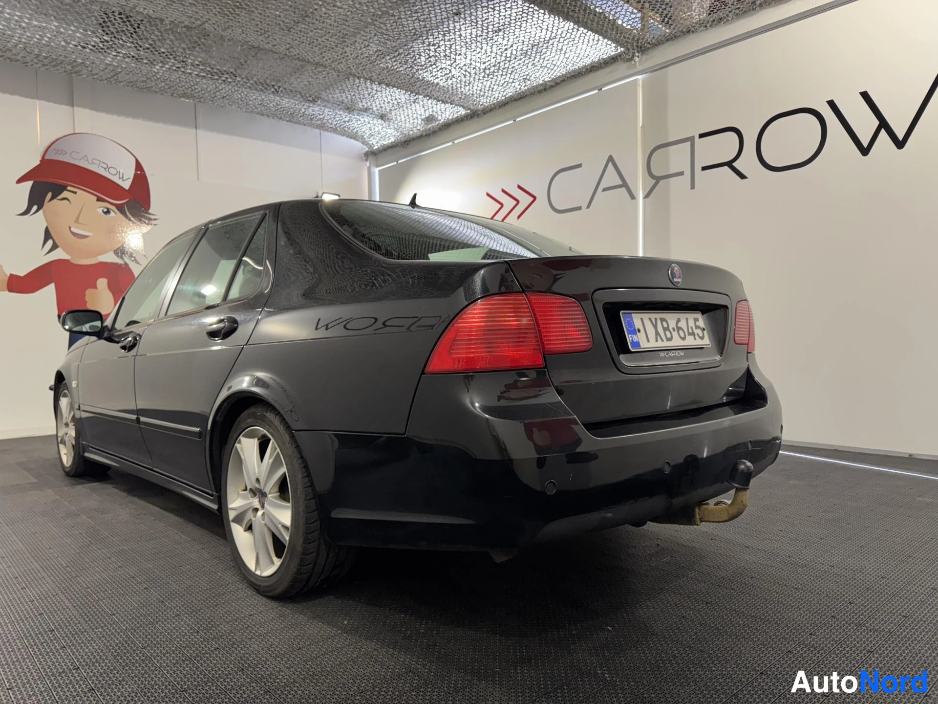 Musta Saab 9-5 2008, takaviisto, kuva 7