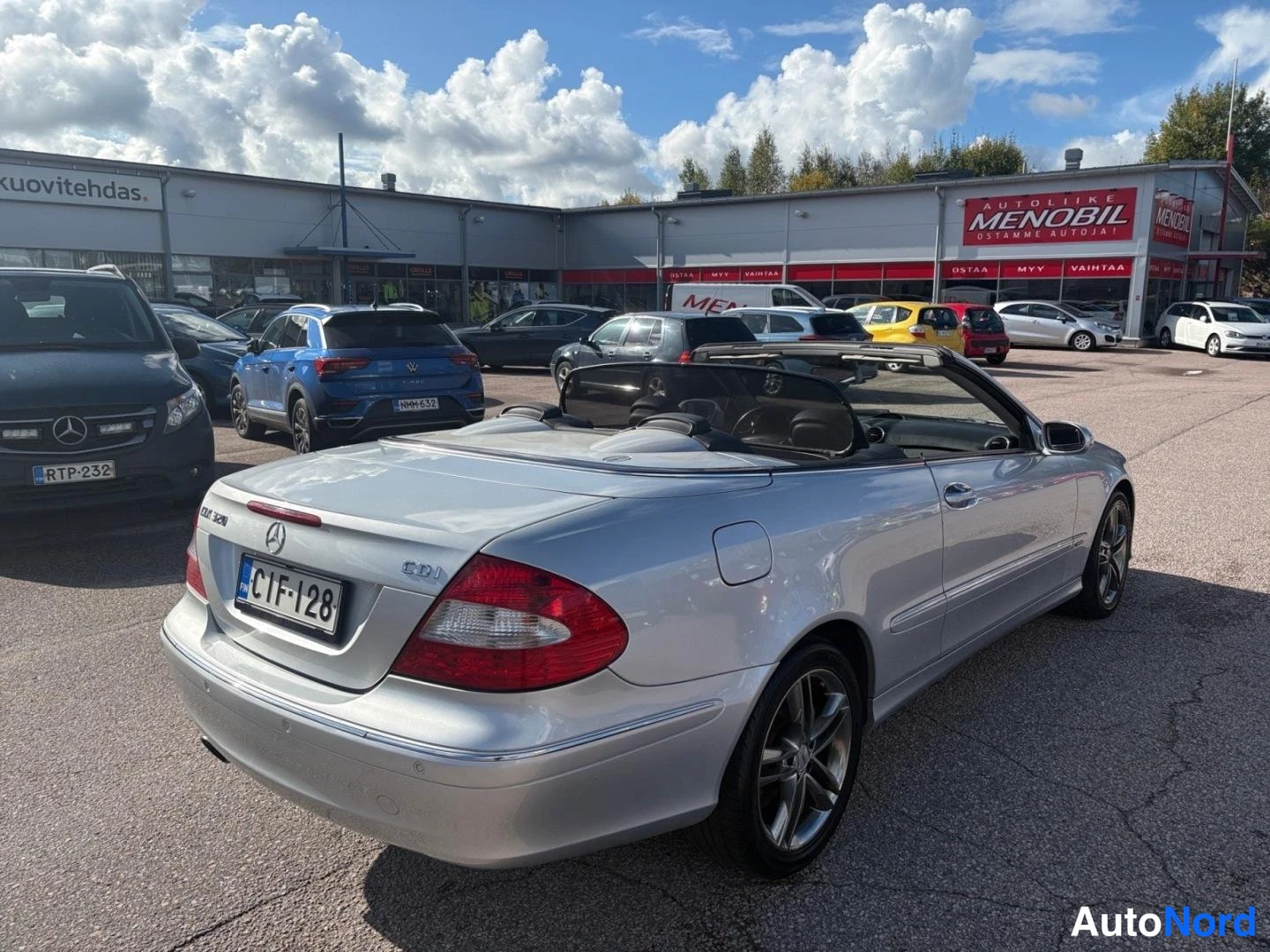 Silver Mercedes-Benz CLK 320 CDI 2006, rear three-quarter, photo 10