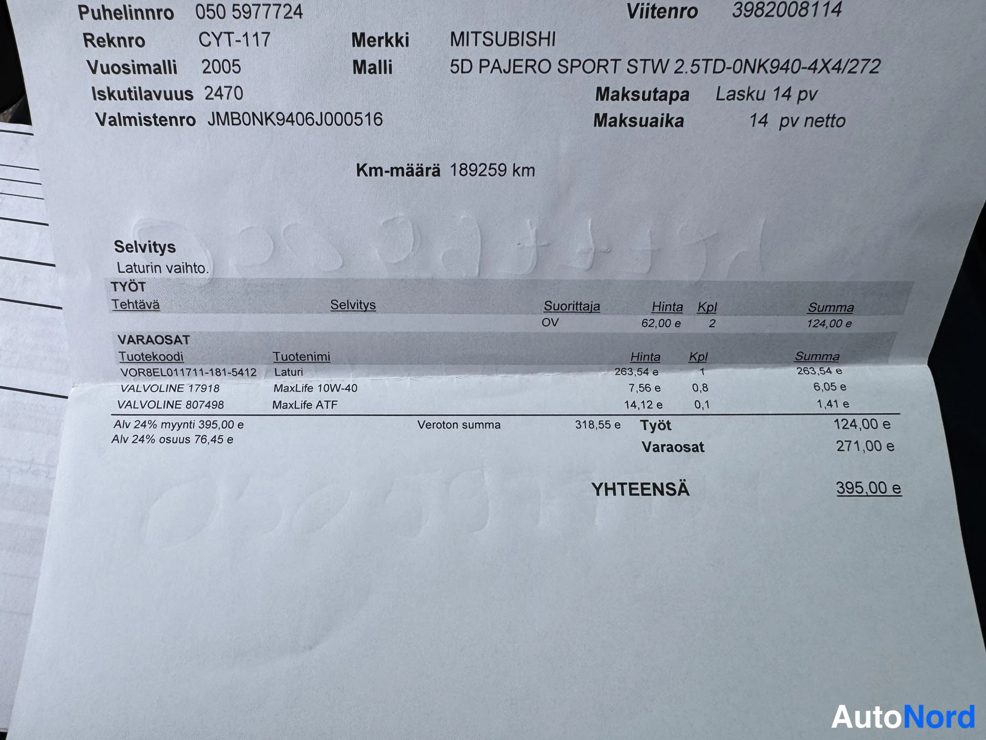 Punainen Mitsubishi Pajero Sport 2005, asiakirja, kuva 28