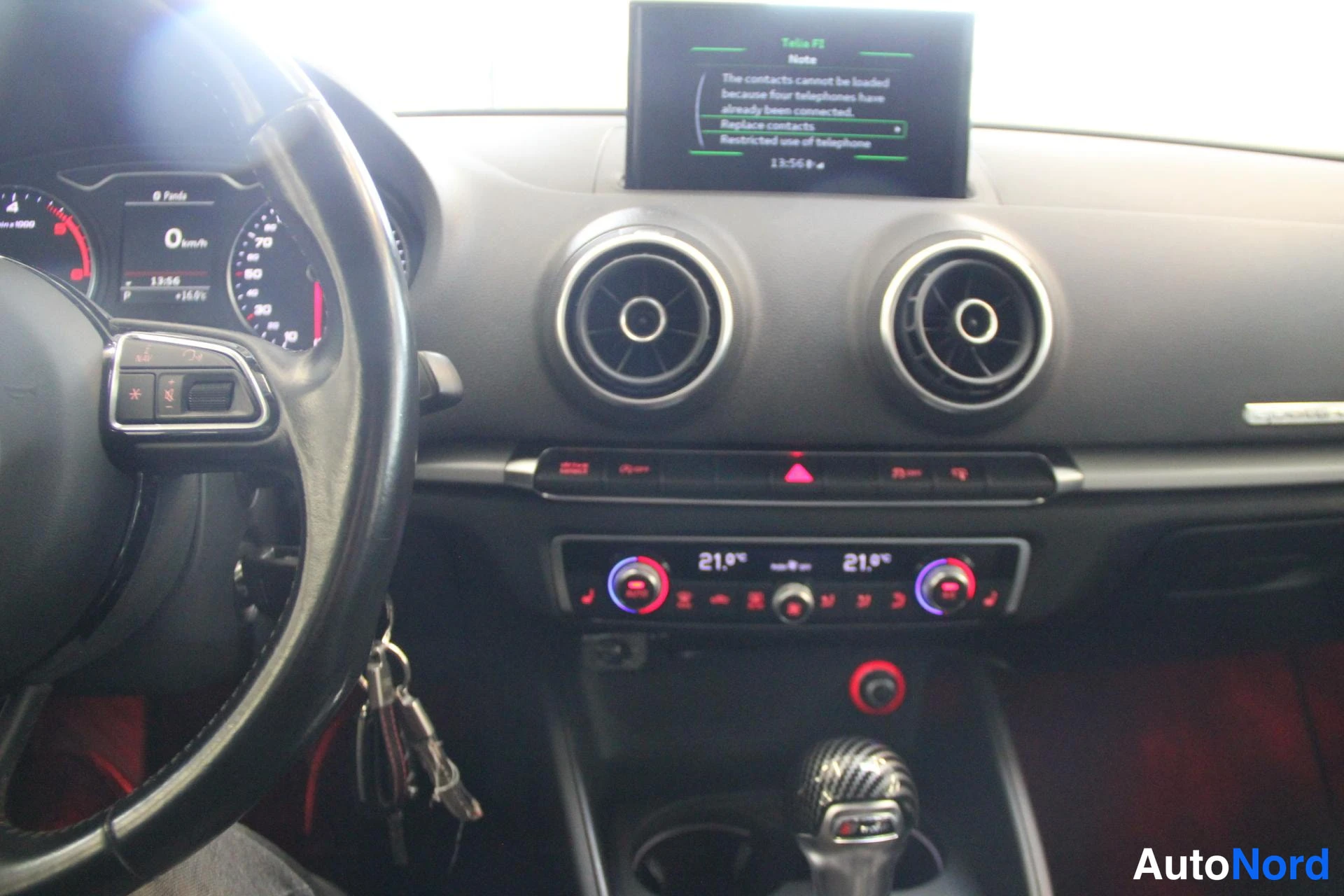 White Audi A3 2016, cockpit, photo 7