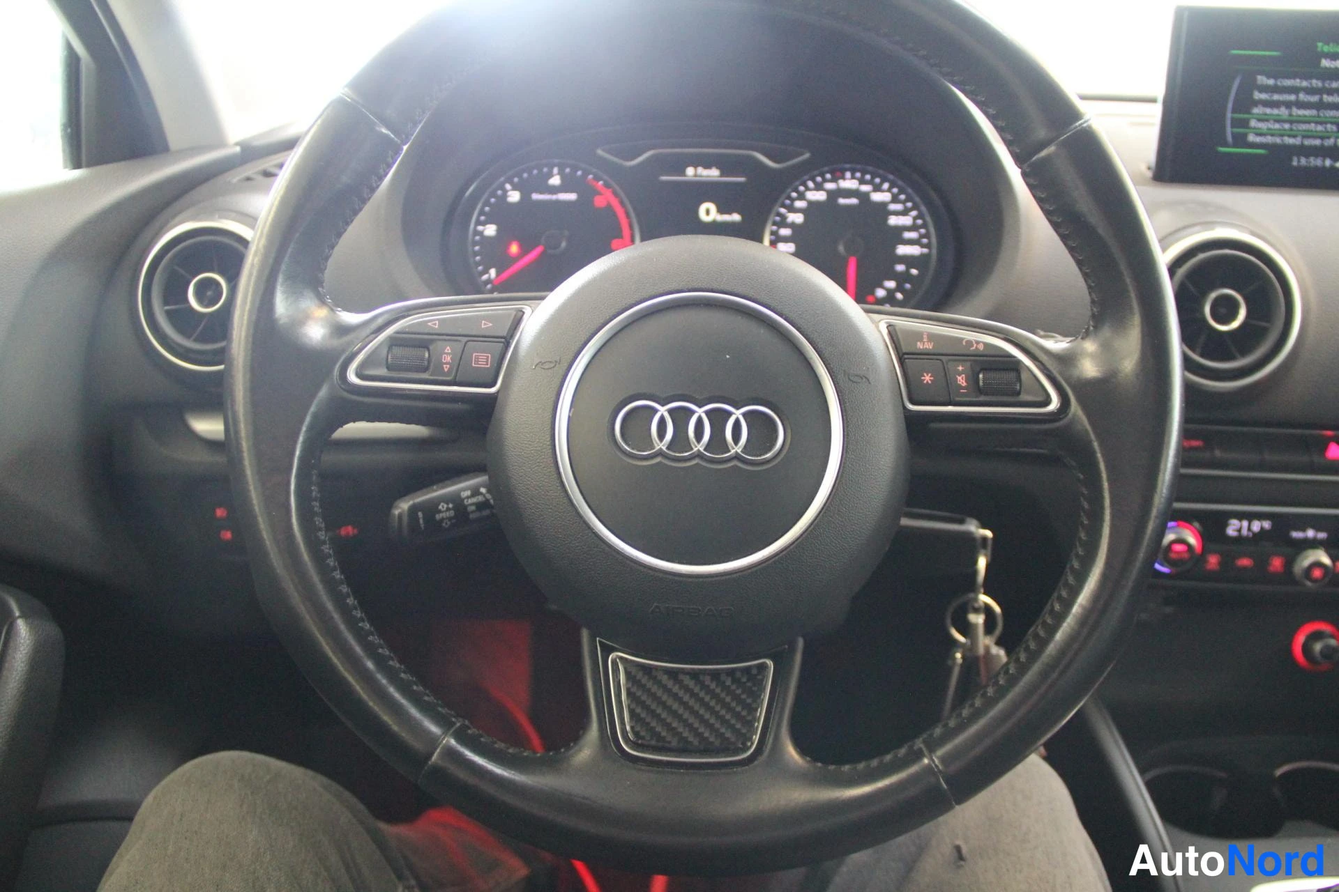 White Audi A3 2016, cockpit, photo 8