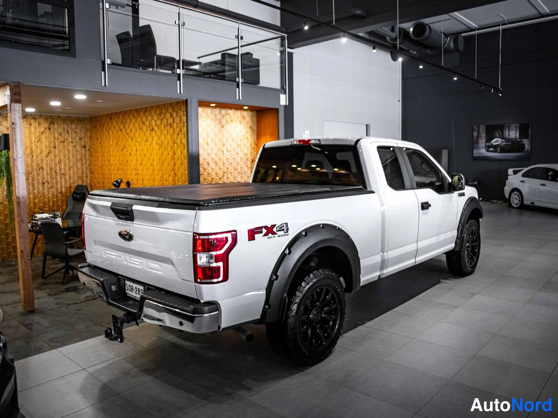 Valkoinen Ford F-150 2019, takaviisto, kuva 6